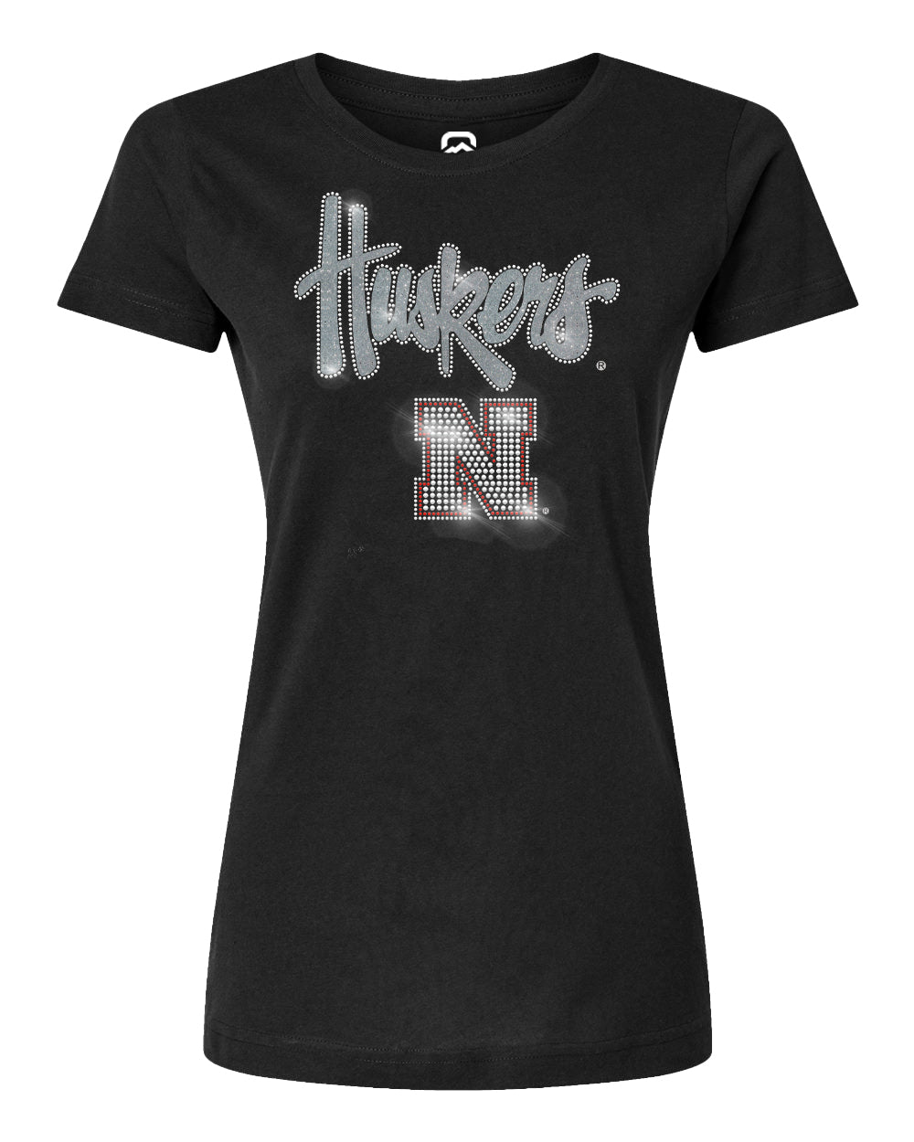 Black Huskers Bling Tee - Nebraska Cornhuskers