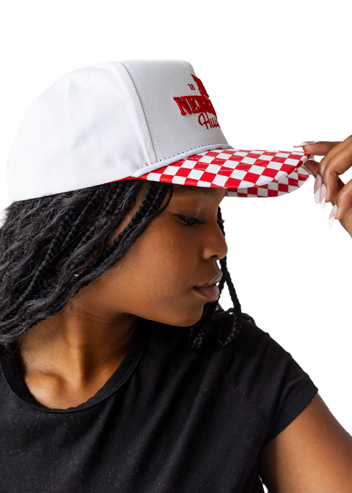 Nebraska Huskers Checkerboard Snapback Hat