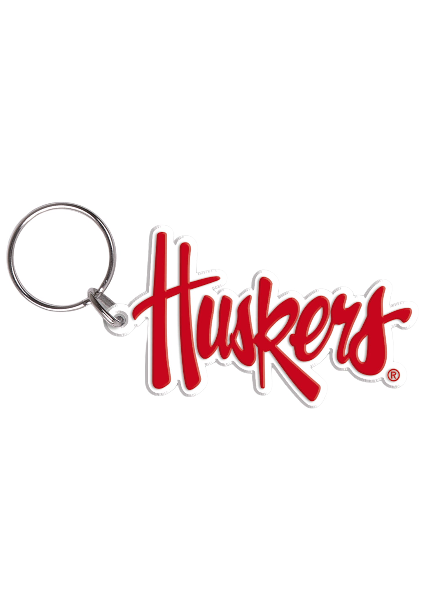 Script Huskers Key Ring - Nebraska Cornhuskers