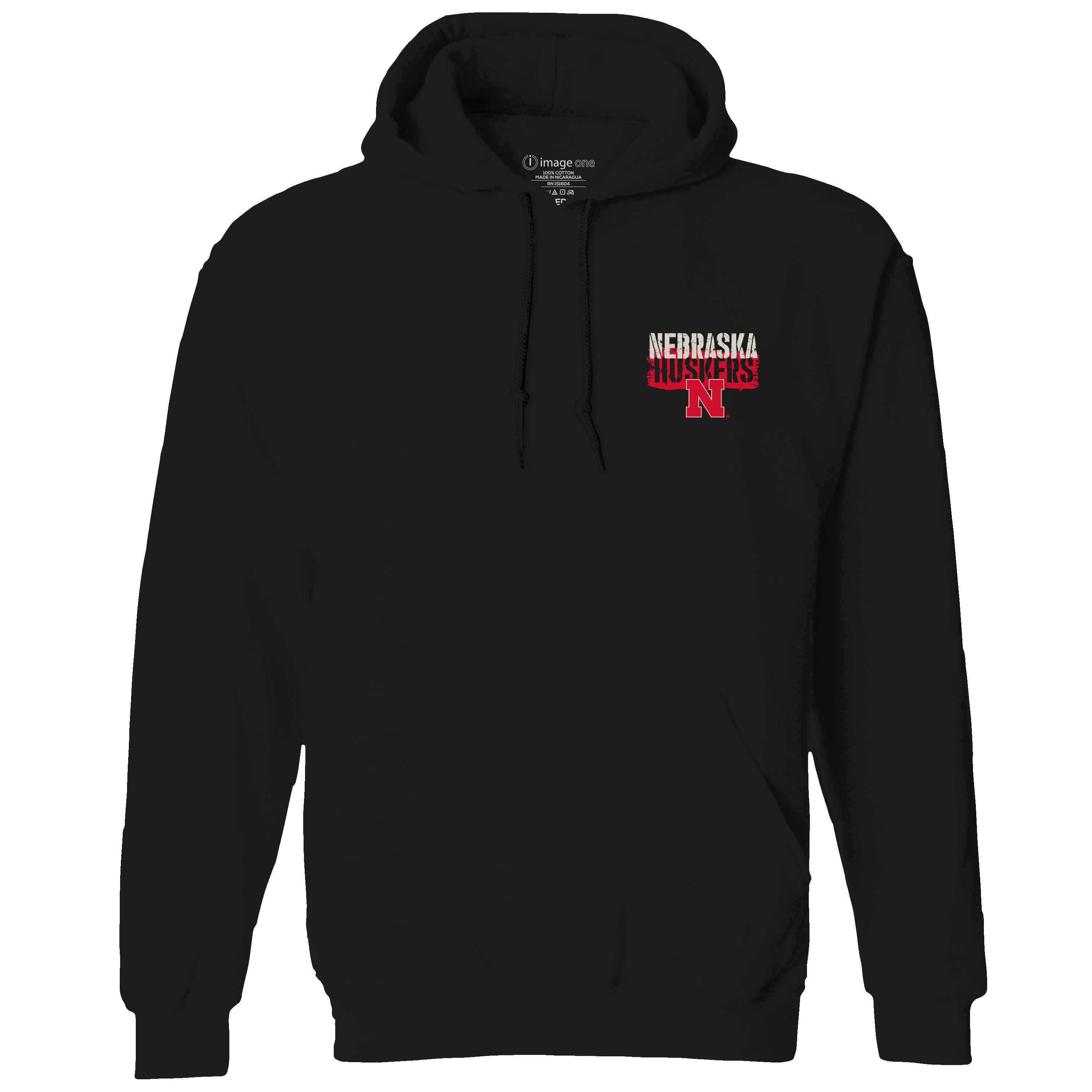 Skull and Crossbones Black Hoodie Blackshirts - Nebraska Cornhuskers