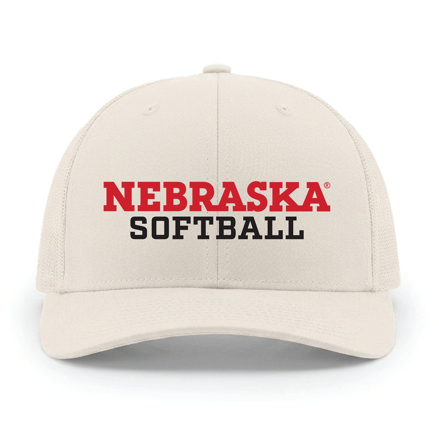 Softball Trucker Hat, Snapback, Curved Bill - Nebraska Cornhuskers