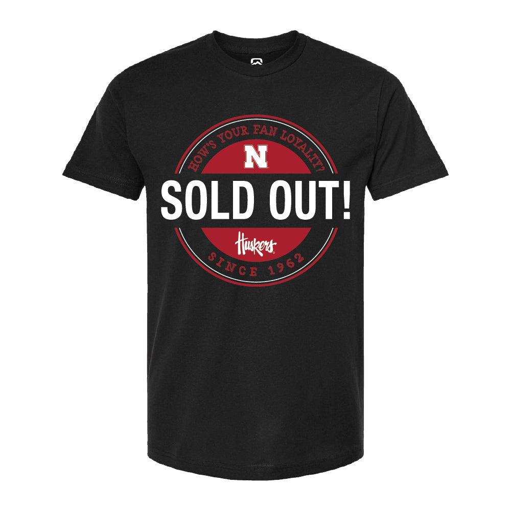 Sold Out Huskers Black Tee - Nebraska Cornhuskers