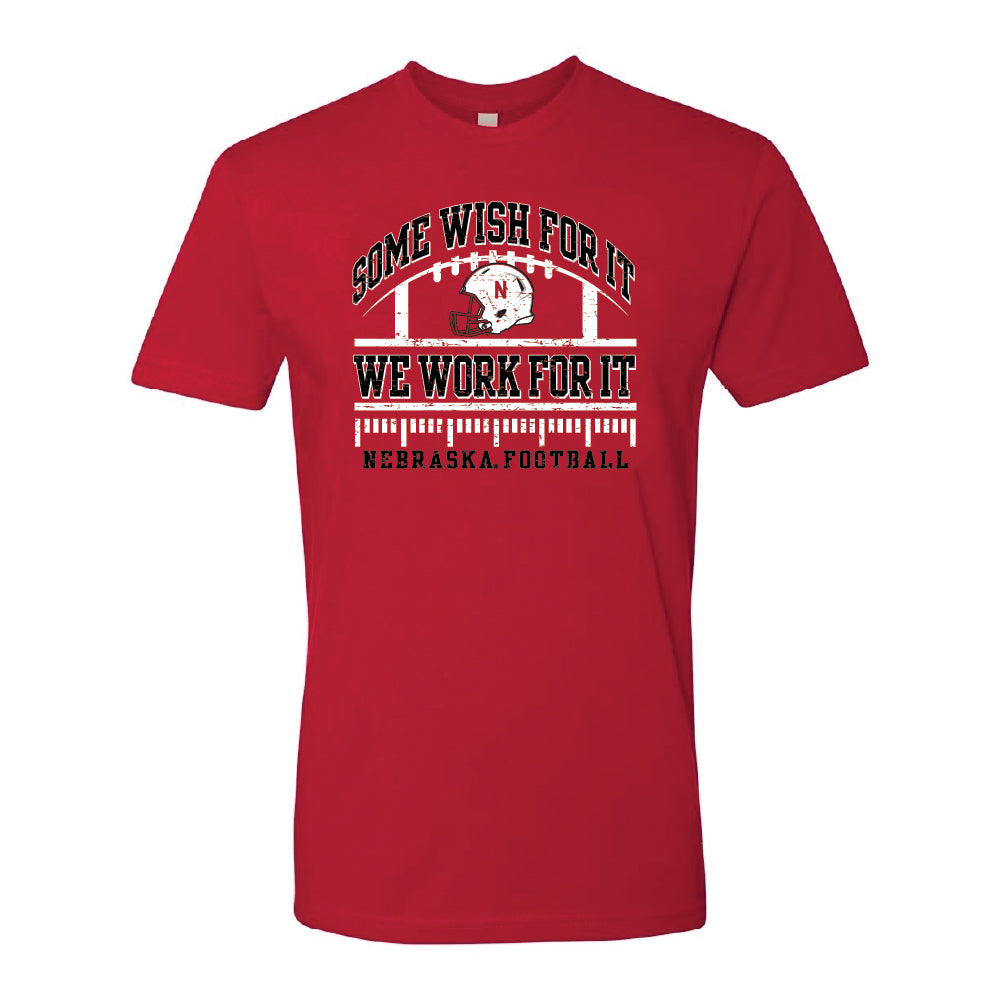 Some Wish For It Nebraska Football Red Tee - Nebraska Cornhuskers