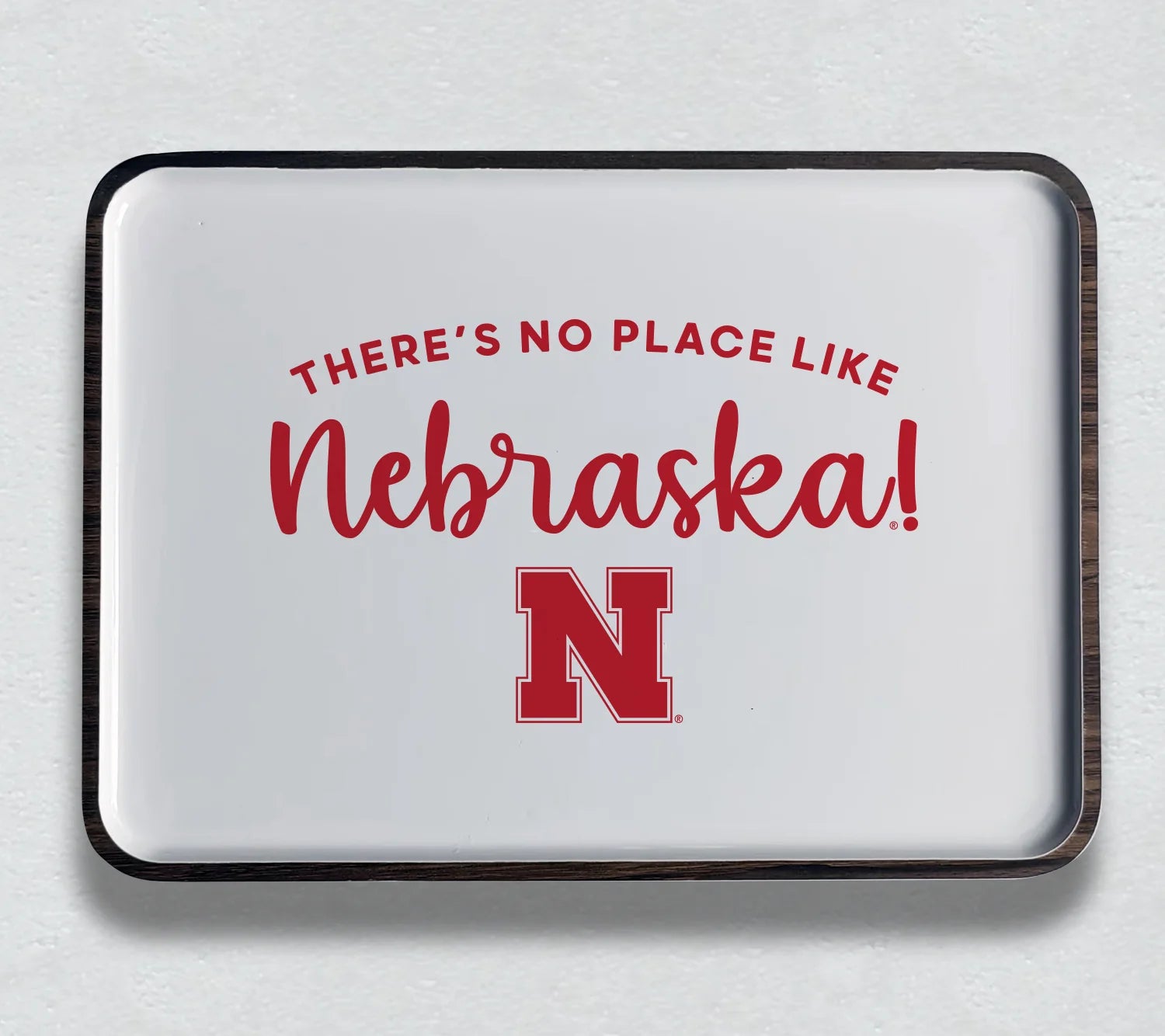 Spirit Mango Wood Tray - Nebraska Cornhuskers