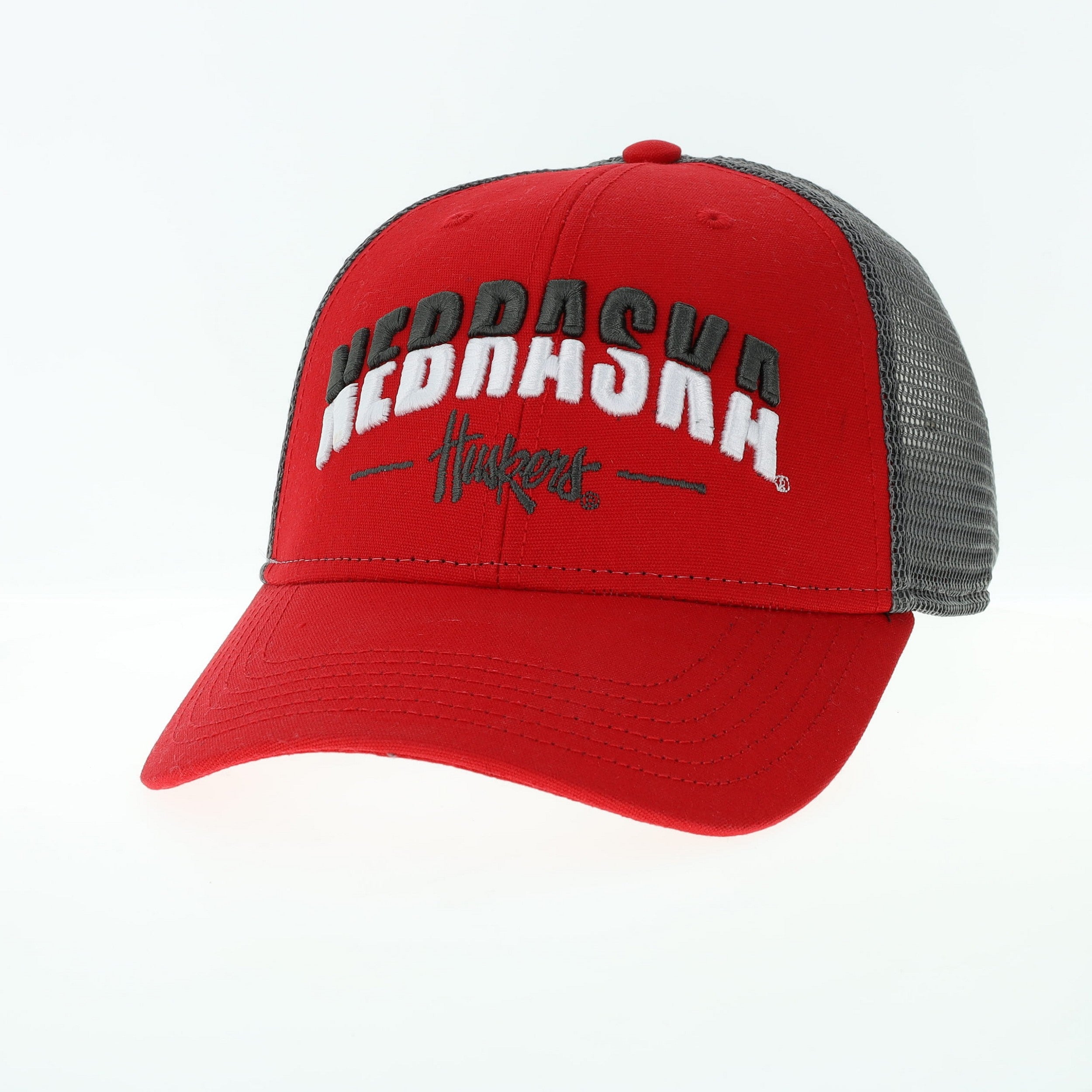 Split Flag Lo-Pro Snapback Trucker Hat, Curved Bill, Snapback - Nebraska Cornhuskers