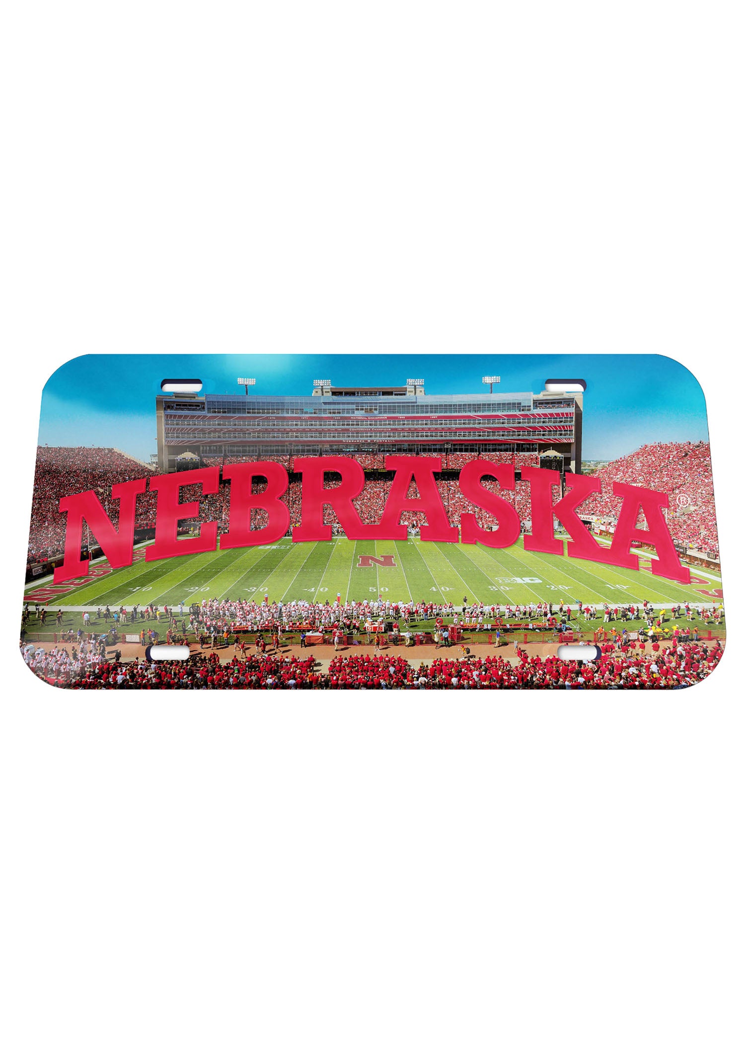 Stadium Specialty Acrylic License Plate  - Nebraska Cornhuskers