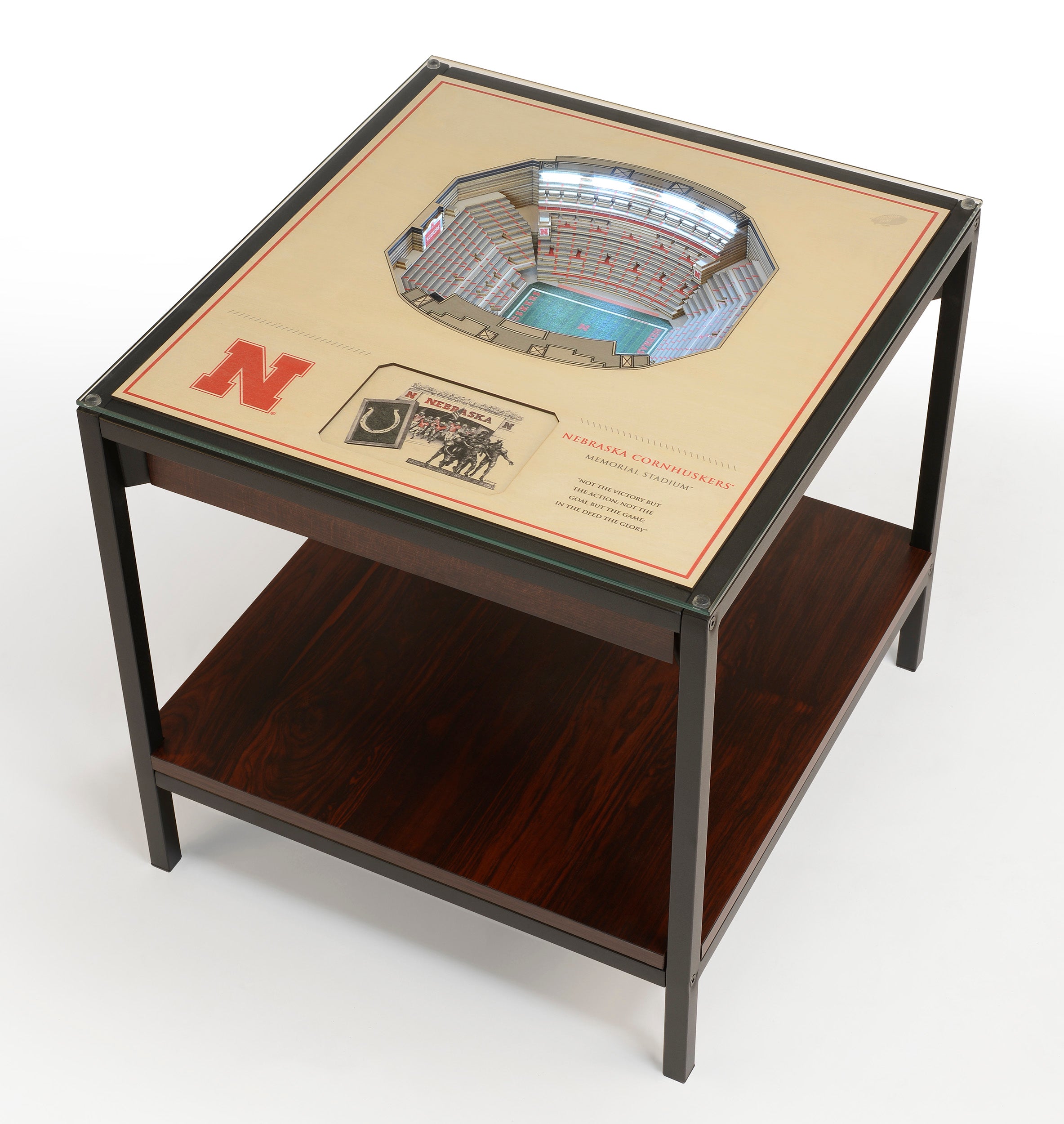 Stadiumview Lighted End Table - Nebraska Cornhuskers