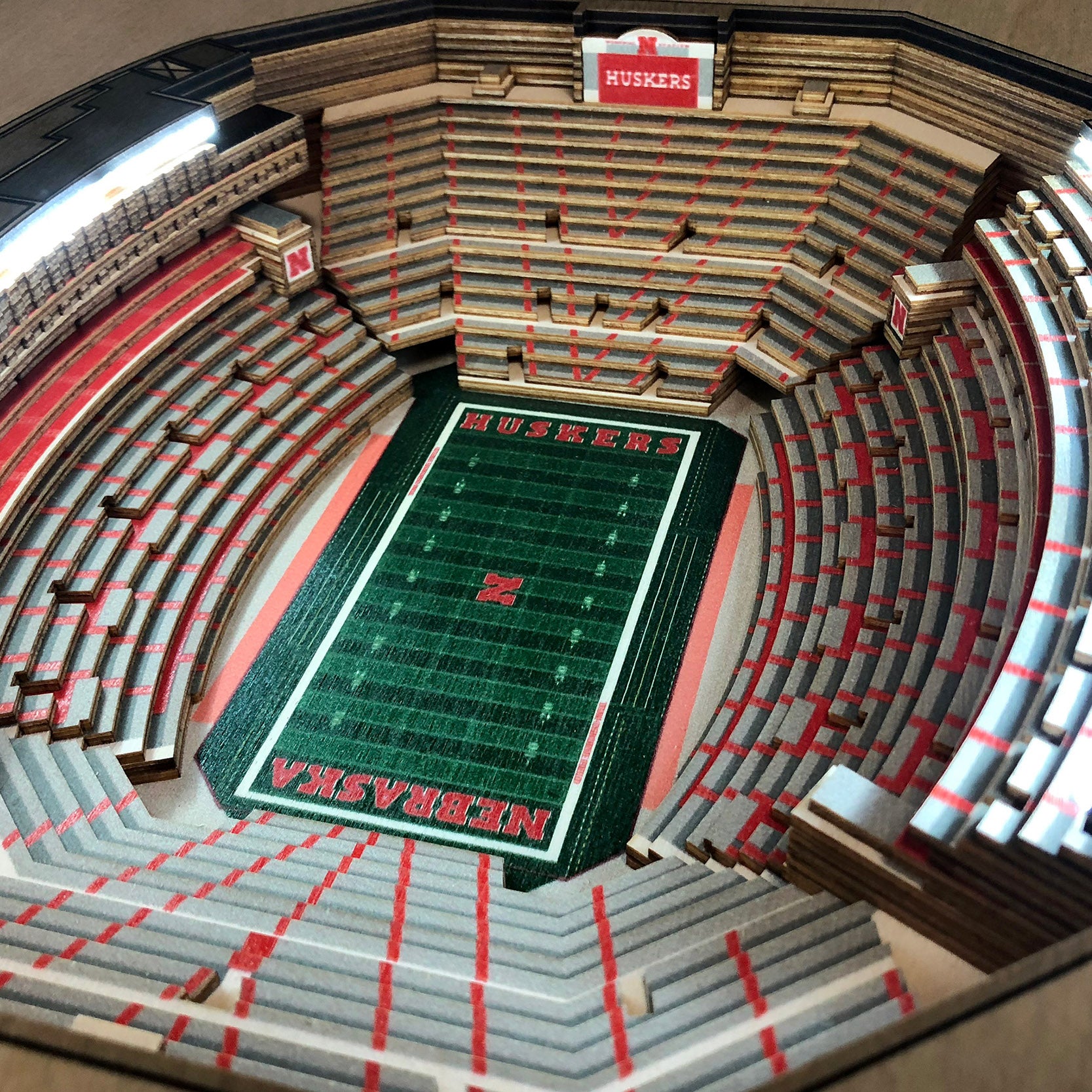 Stadiumview Lighted End Table - Nebraska Cornhuskers