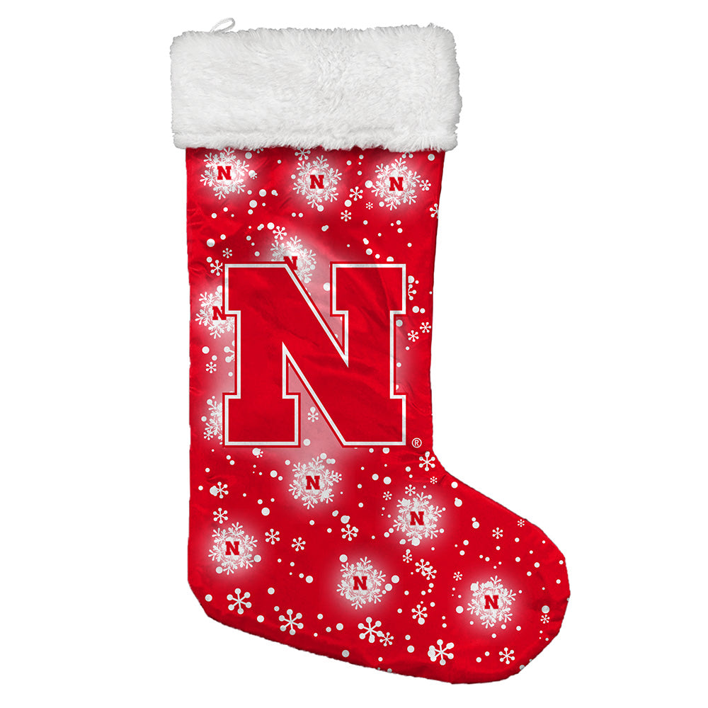 Stocking 17in Snowflake Nebraska Cornhuskers