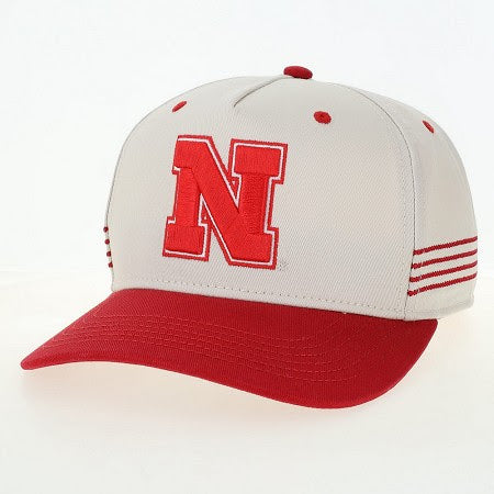 Striped N Legacy Game Day Hat, Pre-Curved Bill, Snapback - Nebraska Cornhuskers