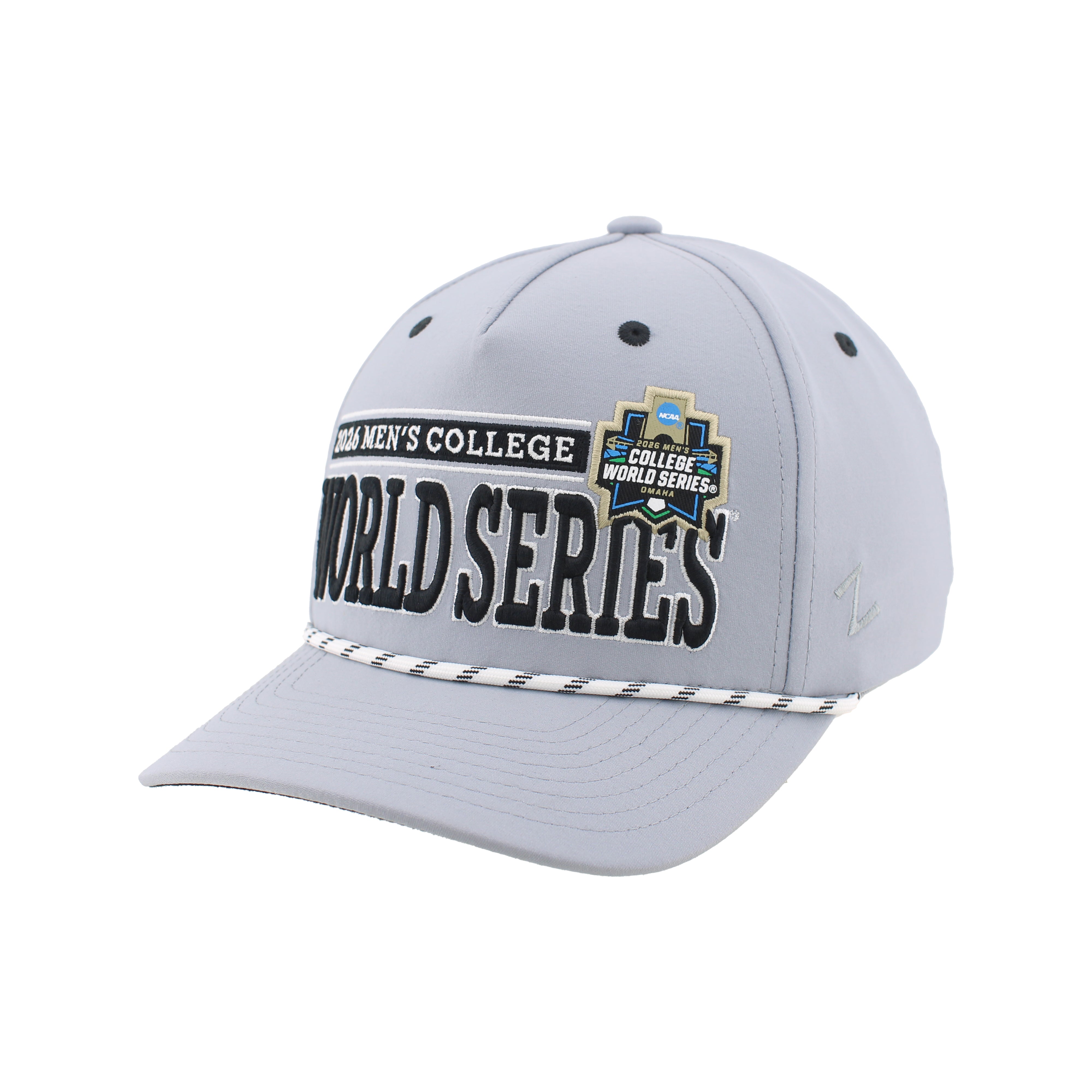 Texas 2026 CWS Grey Rope Hat, Curved Bill, Snapback - Nebraska Cornhuskers