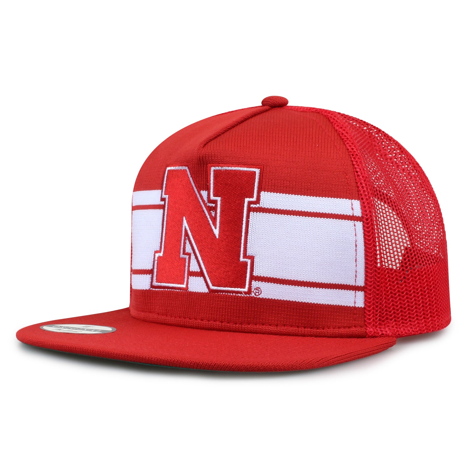 The Original Woven Knit Trucker Hat, Flat Bill, Snapback - Nebraska Cornhuskers