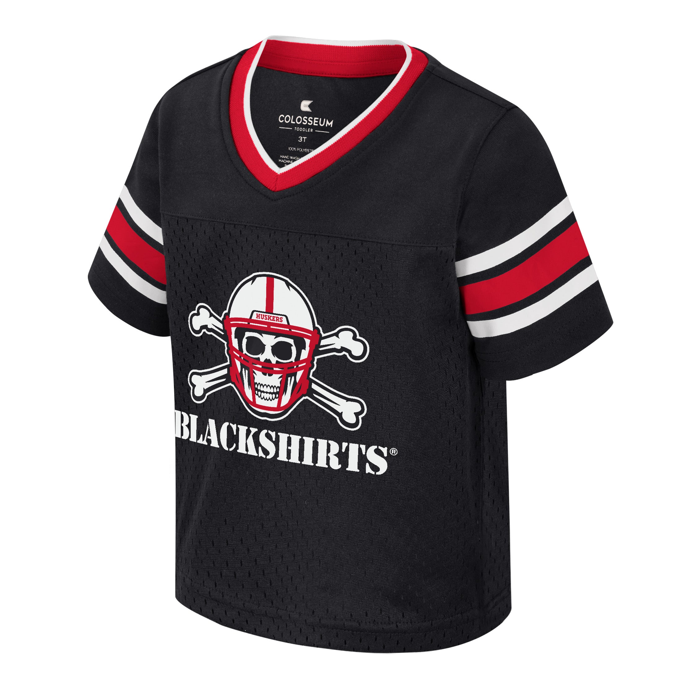 Toddler All Day Blackshirts Football Jersey in Black - Nebraska Cornhuskers