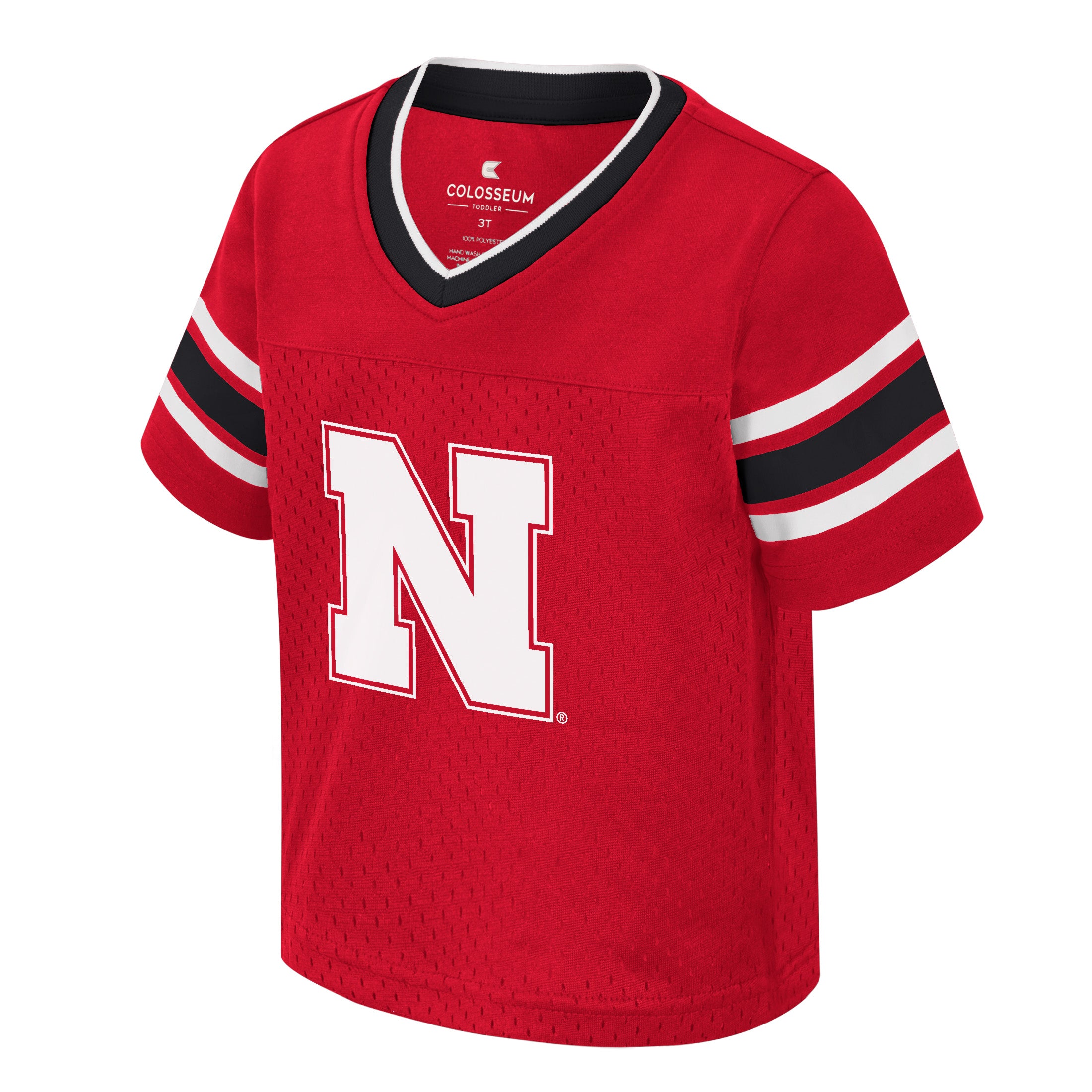 Toddler All Day Football Jersey in Red - Nebraska Cornhuskers