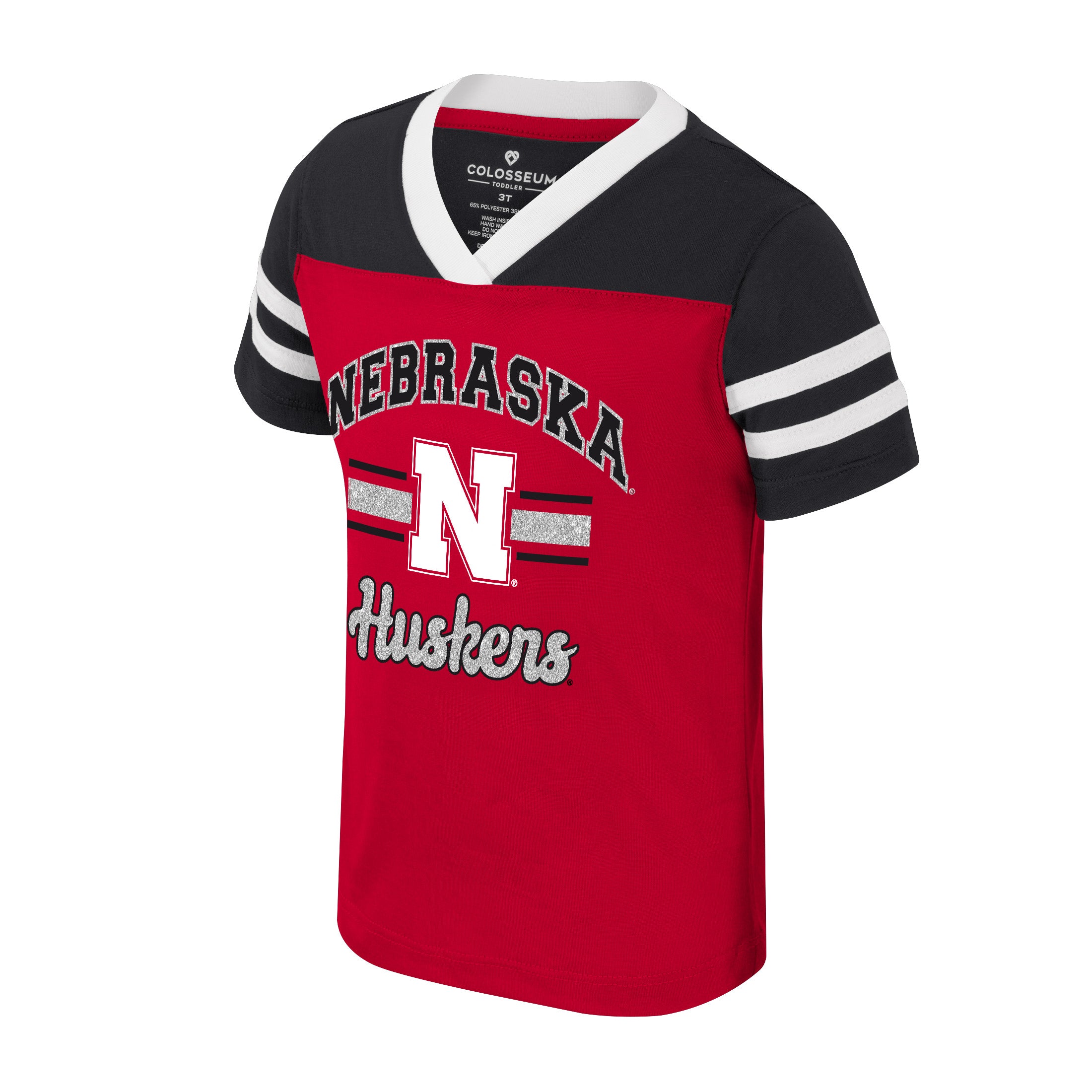 Toddler Janelle Short Sleeve Tee in Red - Nebraska Cornhuskers