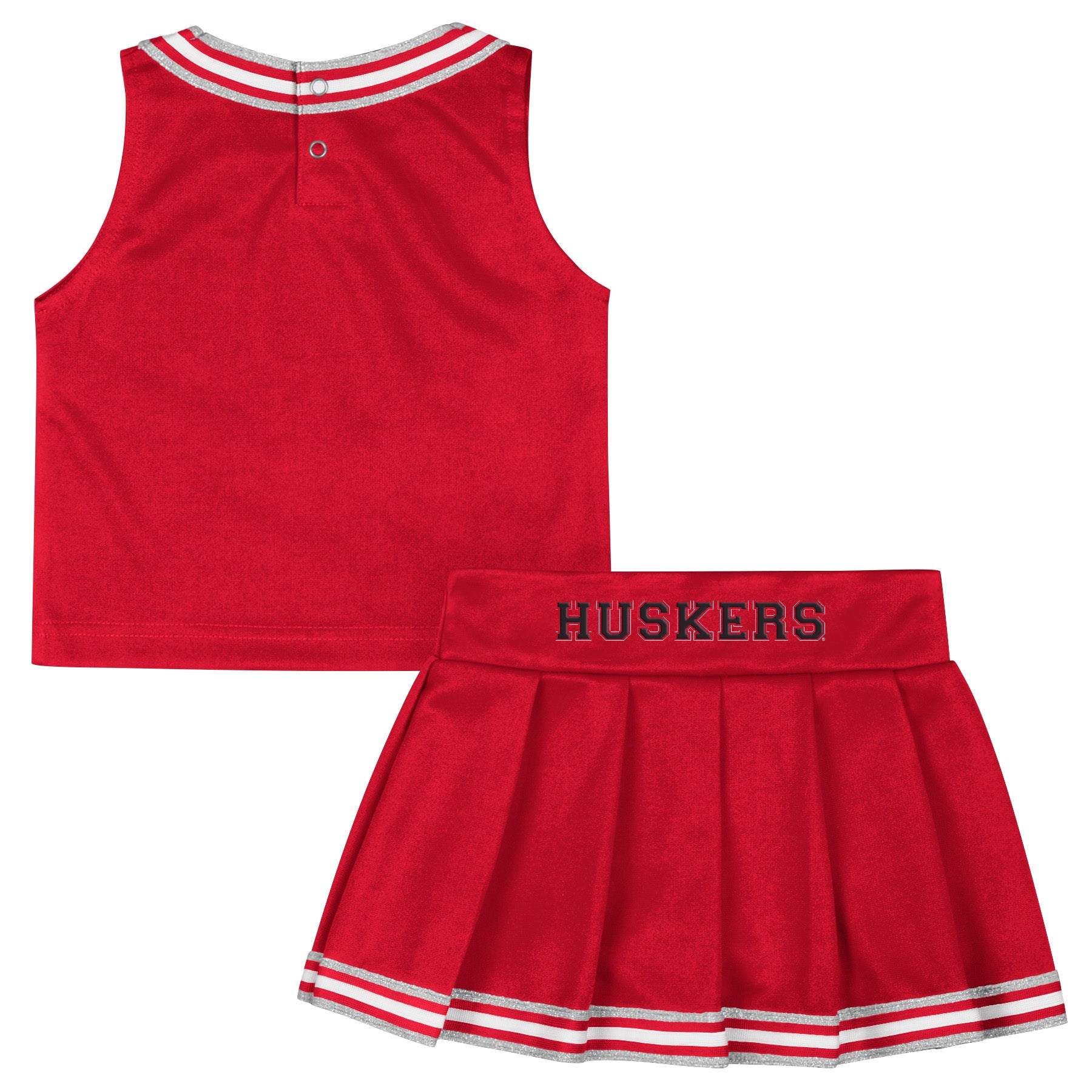 Toddler Lollipop Park Cheer Set in Red and Black - Nebraska Cornhuskers