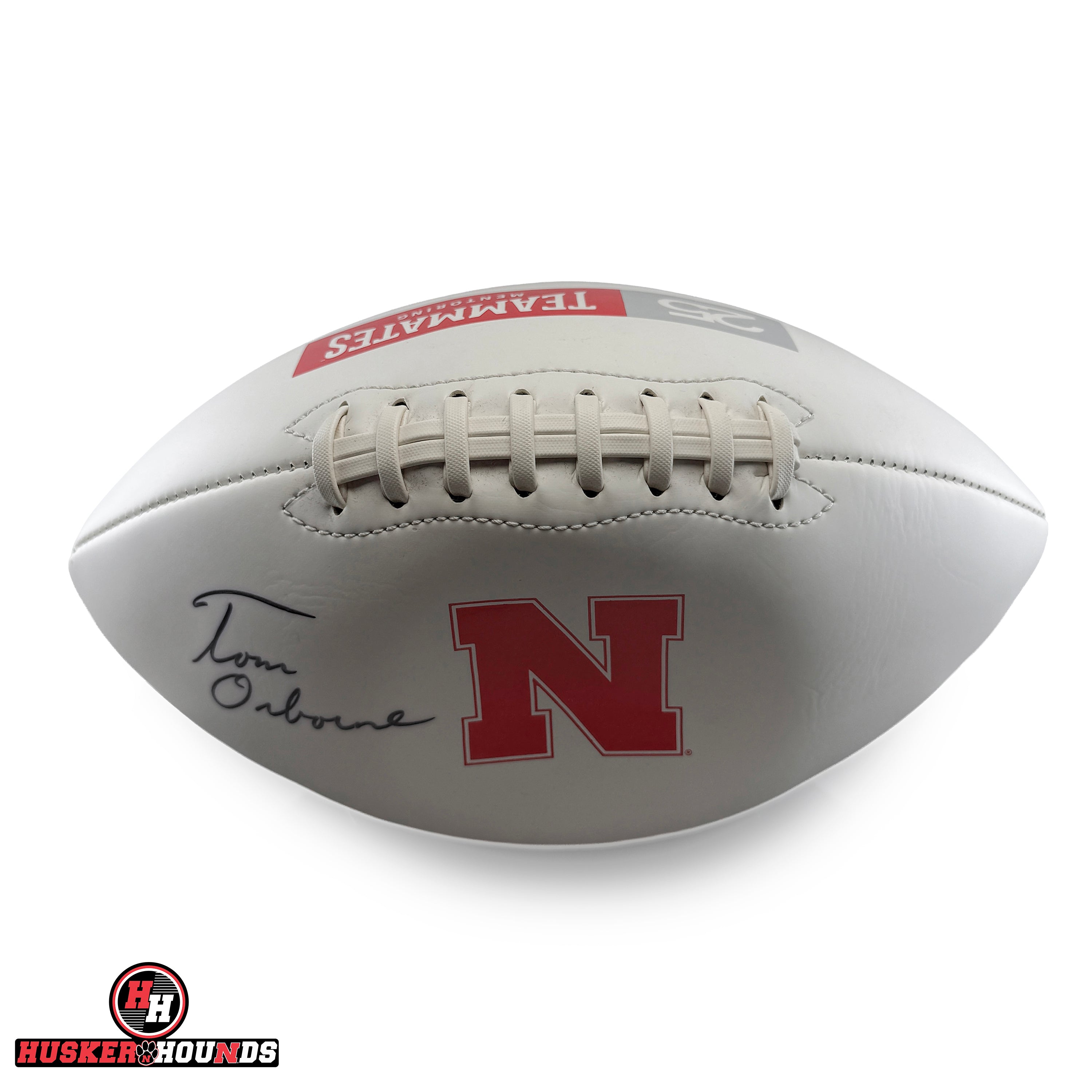 Tom Osborne 25 Teammates Mentoring Autographed Football - Nebraska Cornhuskers