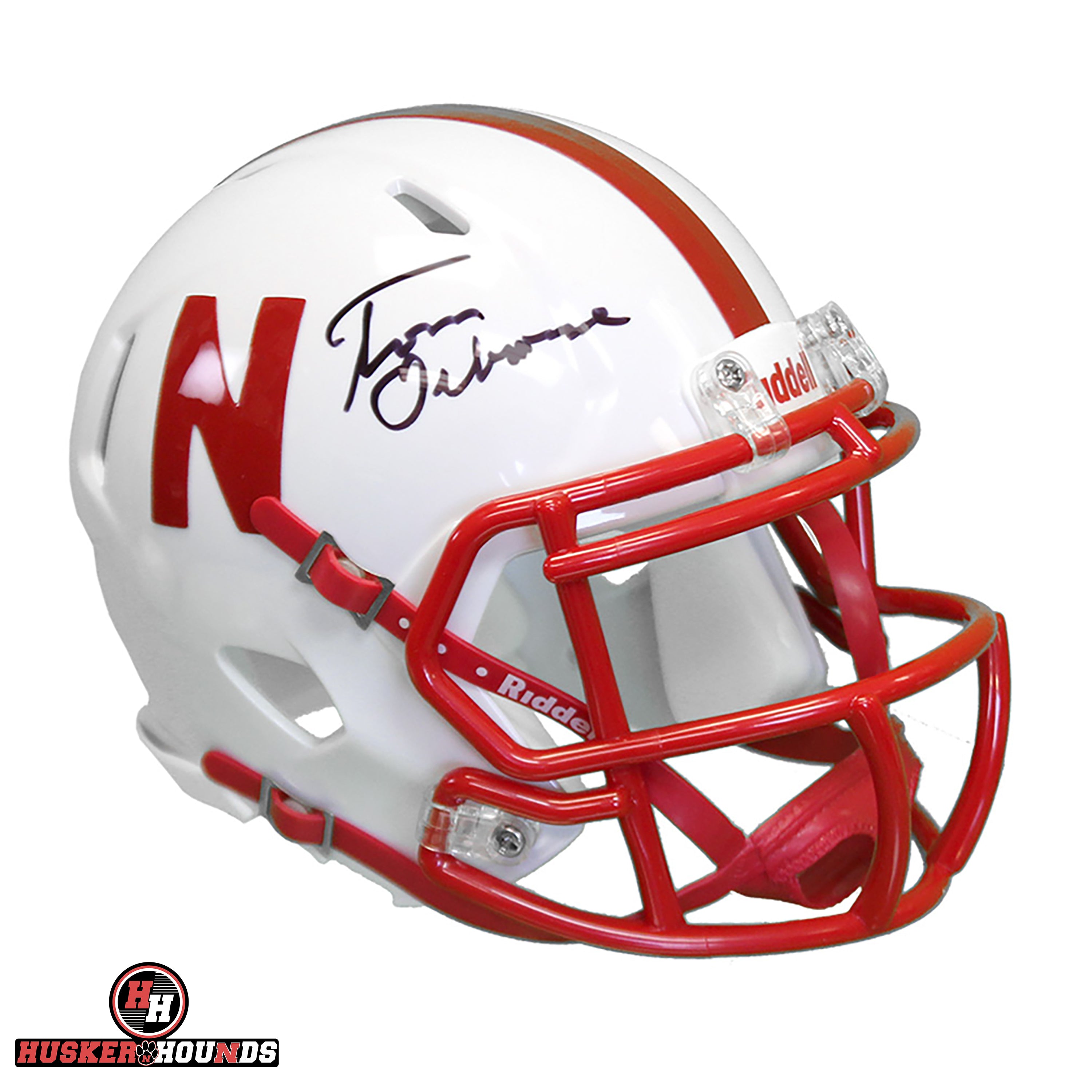 Tom Osborne Signed Autographed Speed Mini Helmet - Nebraska Cornhuskers