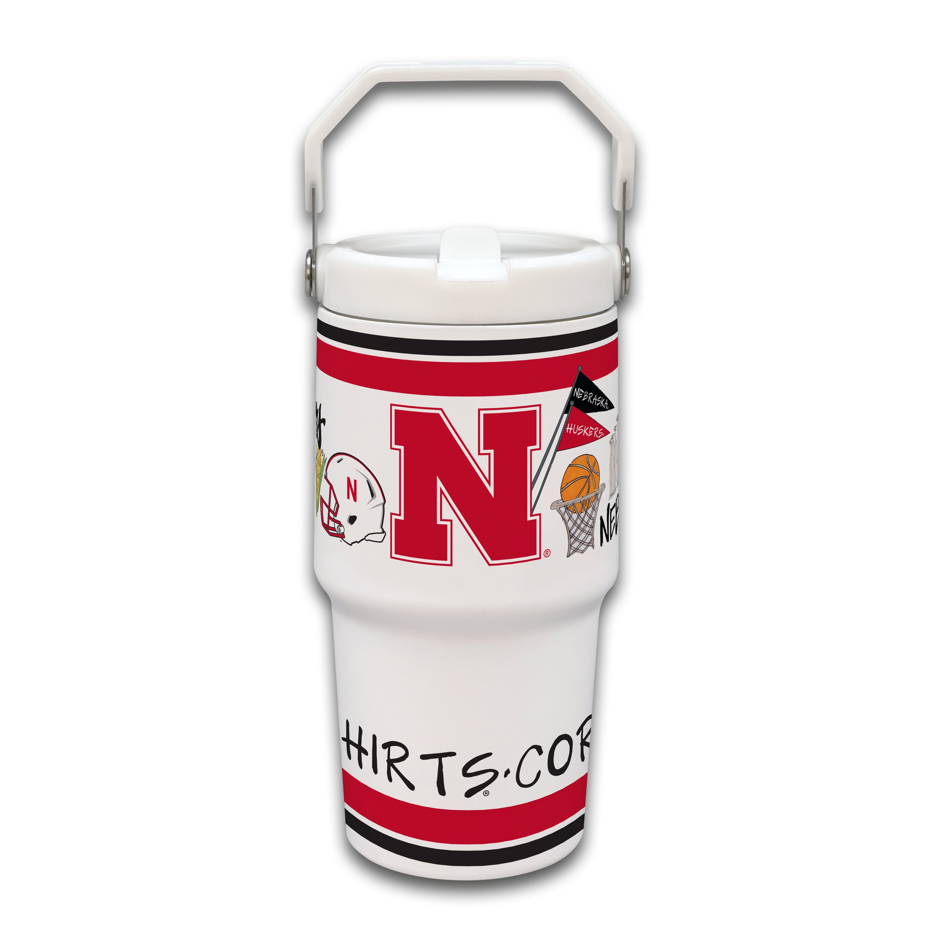 Tumbler with Pop Up Straw Lid 20oz - Nebraska Cornhuskers