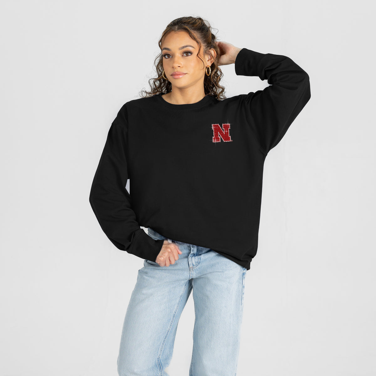 Light it Up Long Sleeve Tee Gameday Couture - Nebraska Cornhuskers
