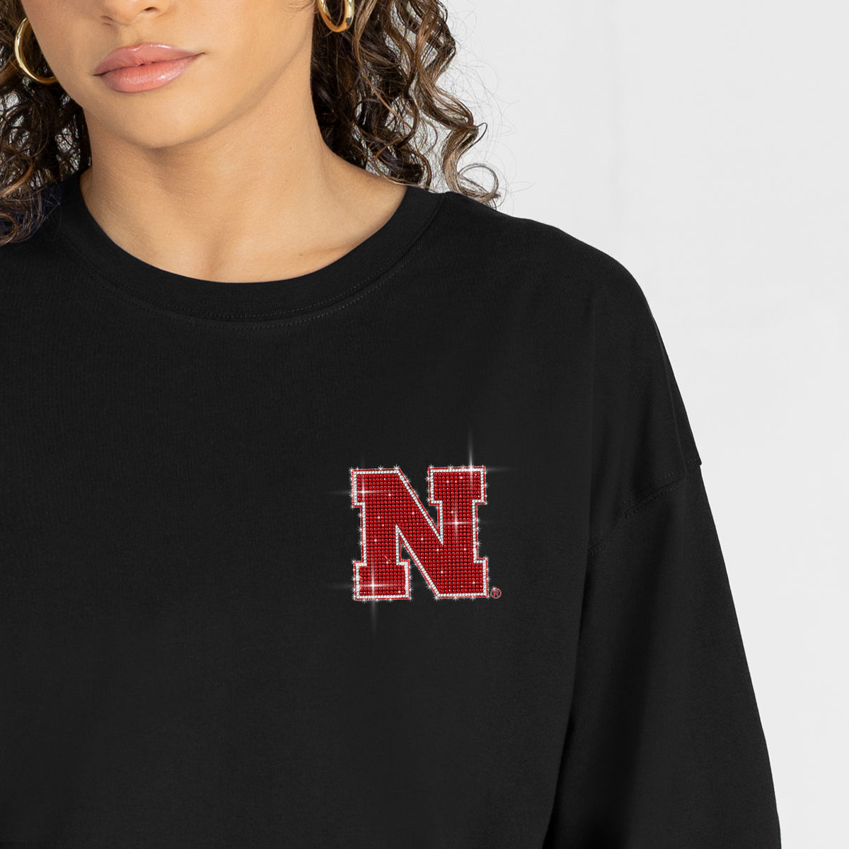 Light it Up Long Sleeve Tee Gameday Couture - Nebraska Cornhuskers