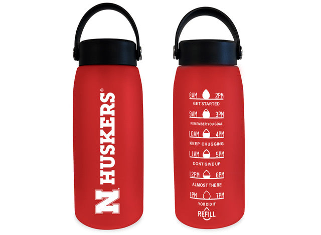 Chug Water Bottle Nebraska Cornhuskers