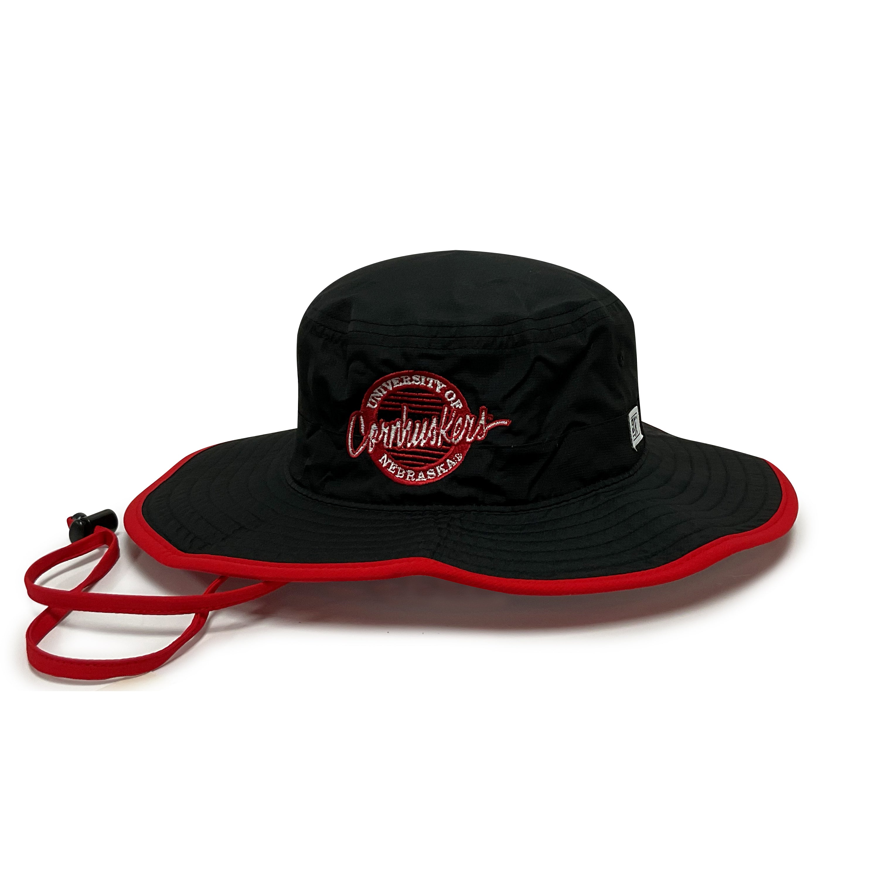 Ultralight Boonie in Black Bucket Hat - Nebraska Cornhuskers