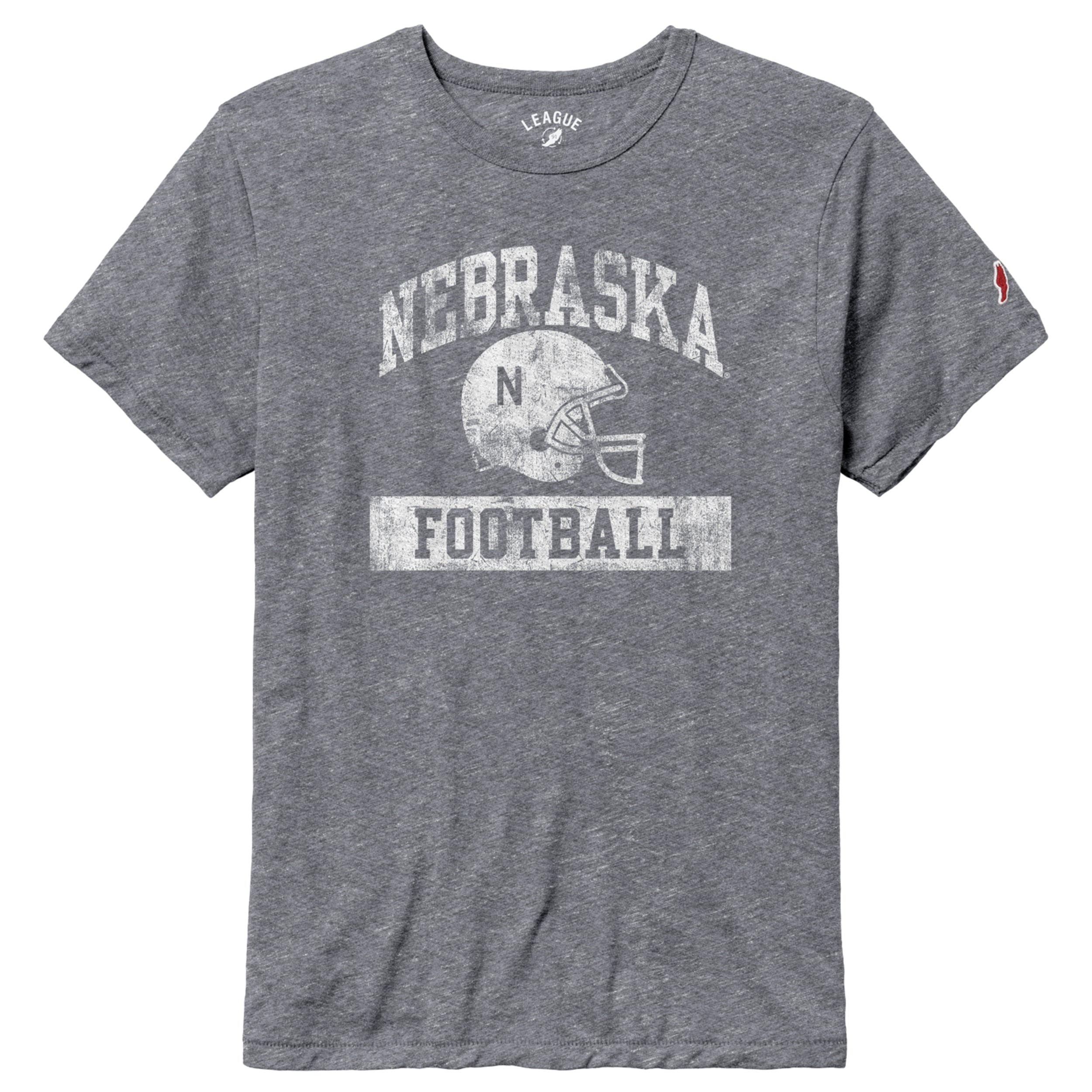 Victory Falls Helmet in Light Grey Short Sleeve Tee - Nebraska Cornhuskers