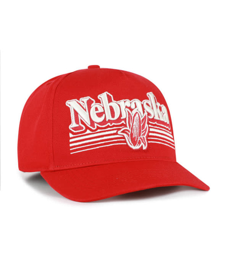 Vintage Red Script Fade '47 Hitch Hat, Curved Bill, Snapback - Nebraska Cornhuskers