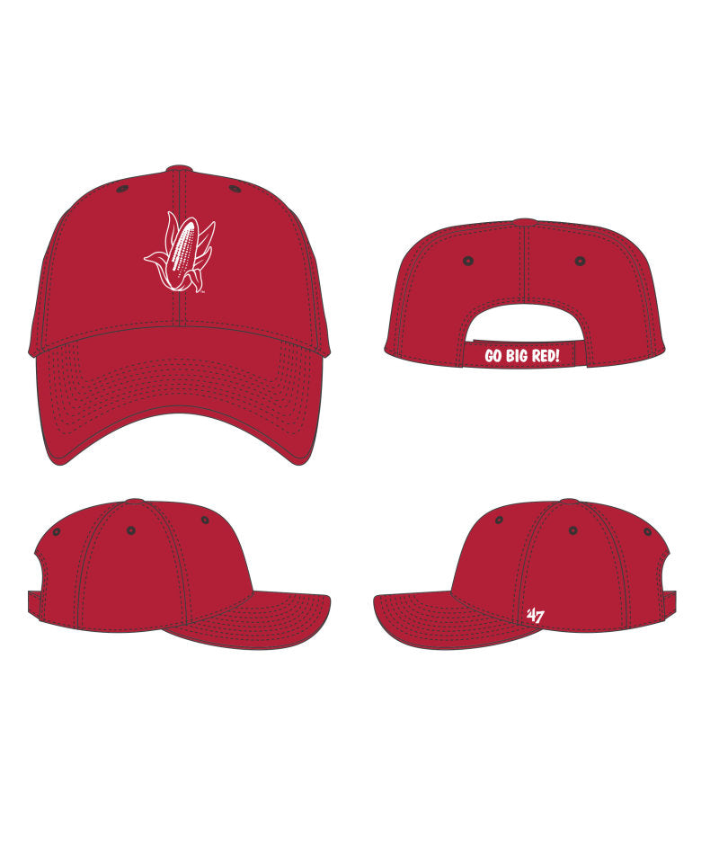 Vintage Red '47 Mvp Hat, Curved Bill, Velcro - Nebraska Cornhuskers