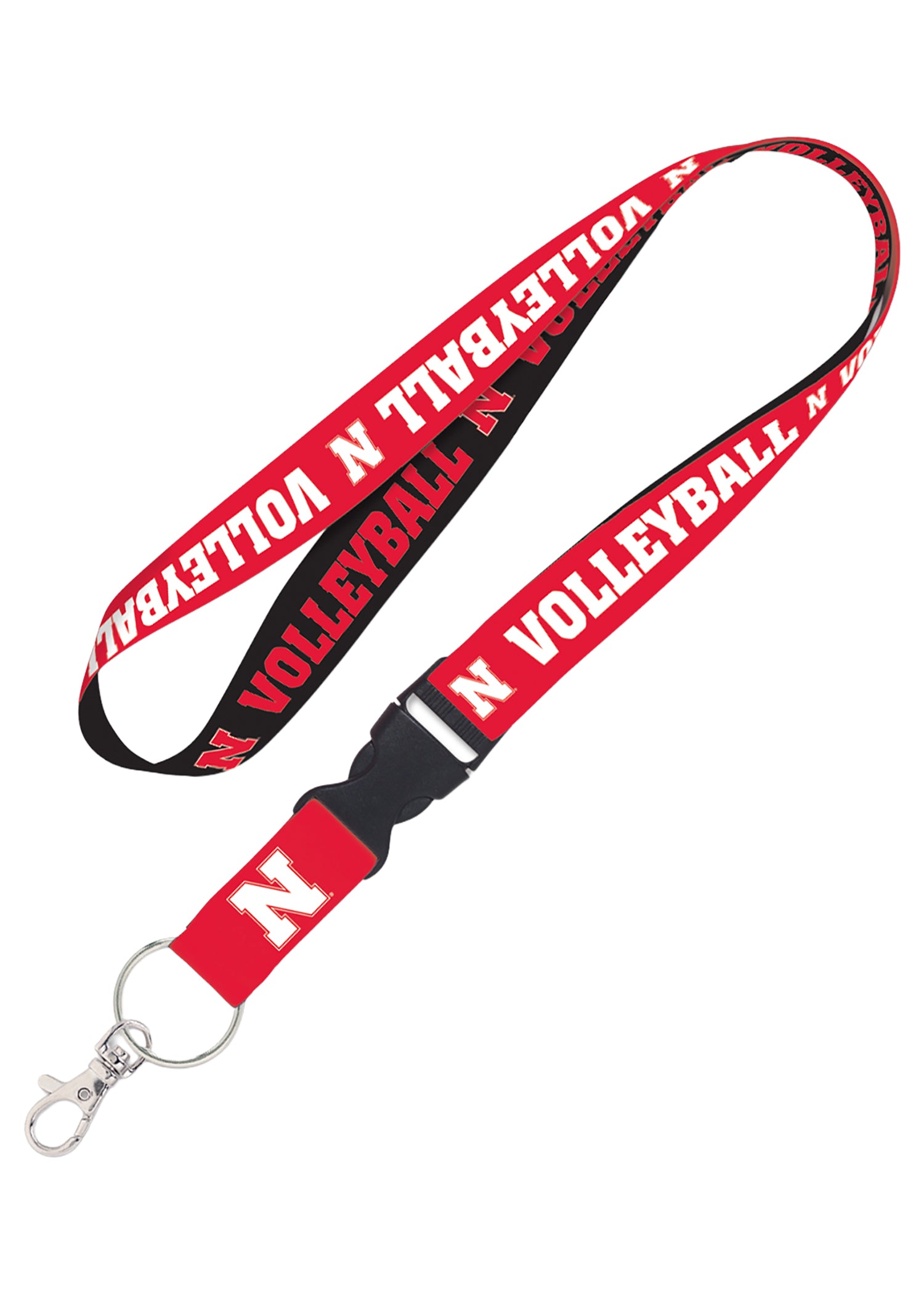 Volleyball Detachable Buckle Lanyard  - Nebraska Cornhuskers
