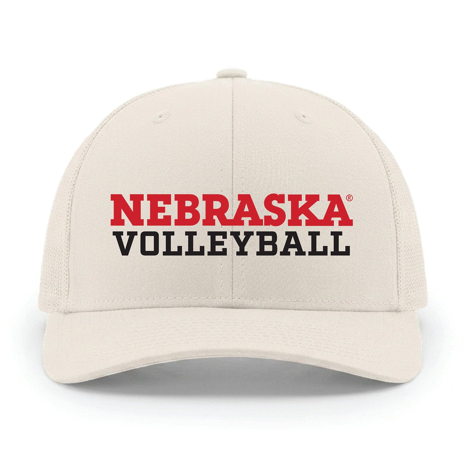 Volleyball Trucker Hat, Snapback, Curved Bill - Nebraska Cornhuskers