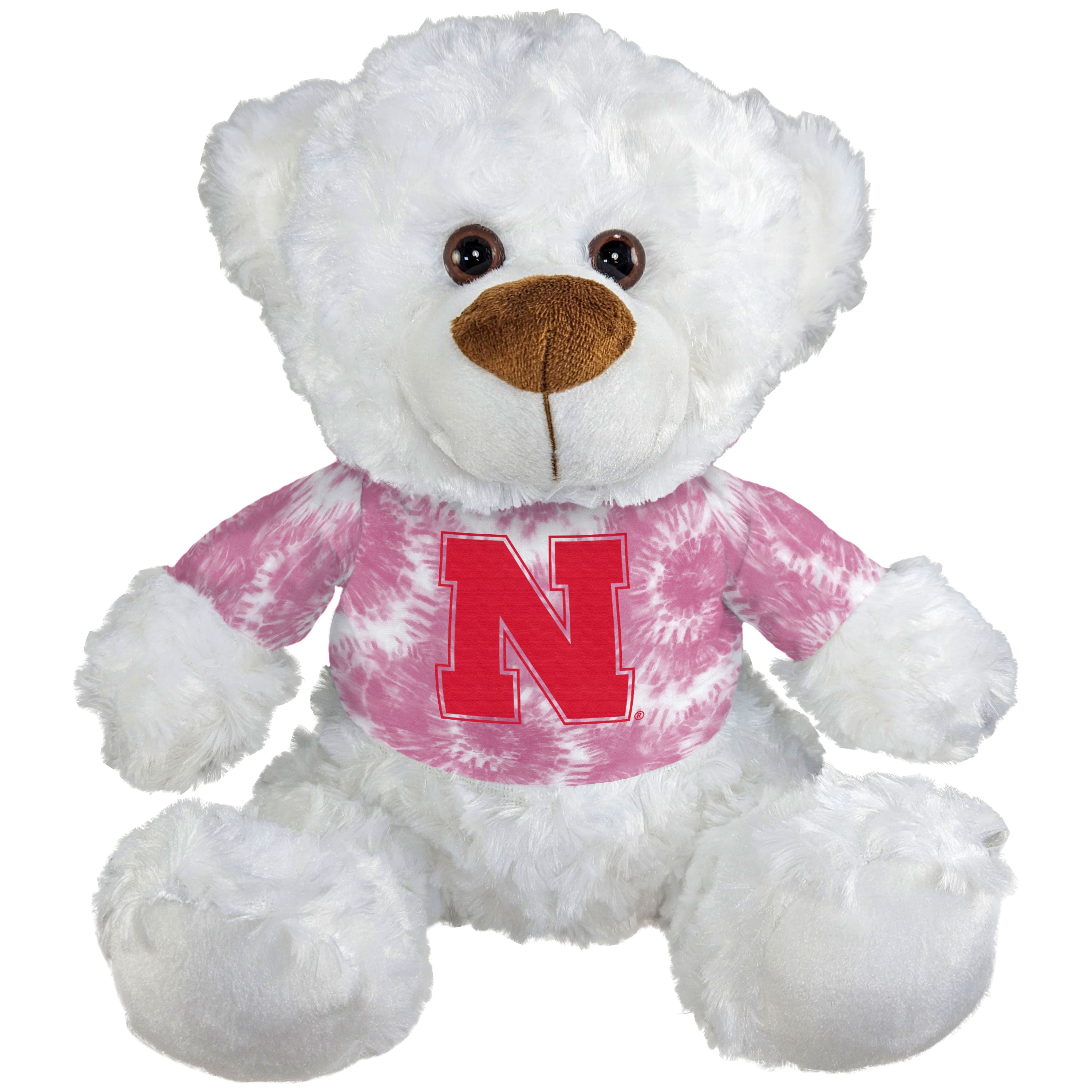 Louie Pink Tie Dye Plushie - Nebraska Cornhuskers