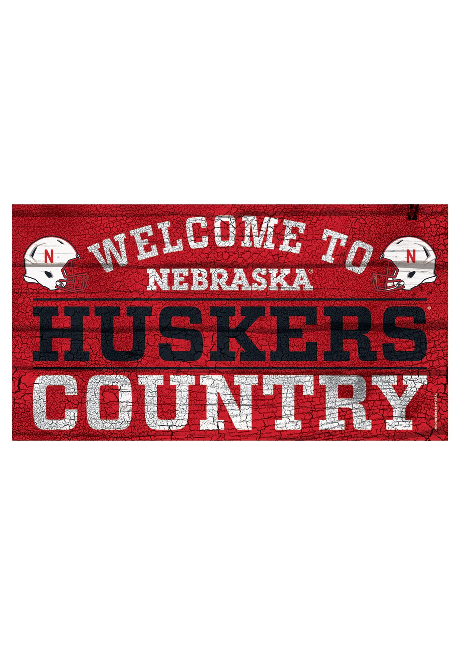 Welcome to Husker Country Wooden 24in Wall Sign  - Nebraska Cornhuskers