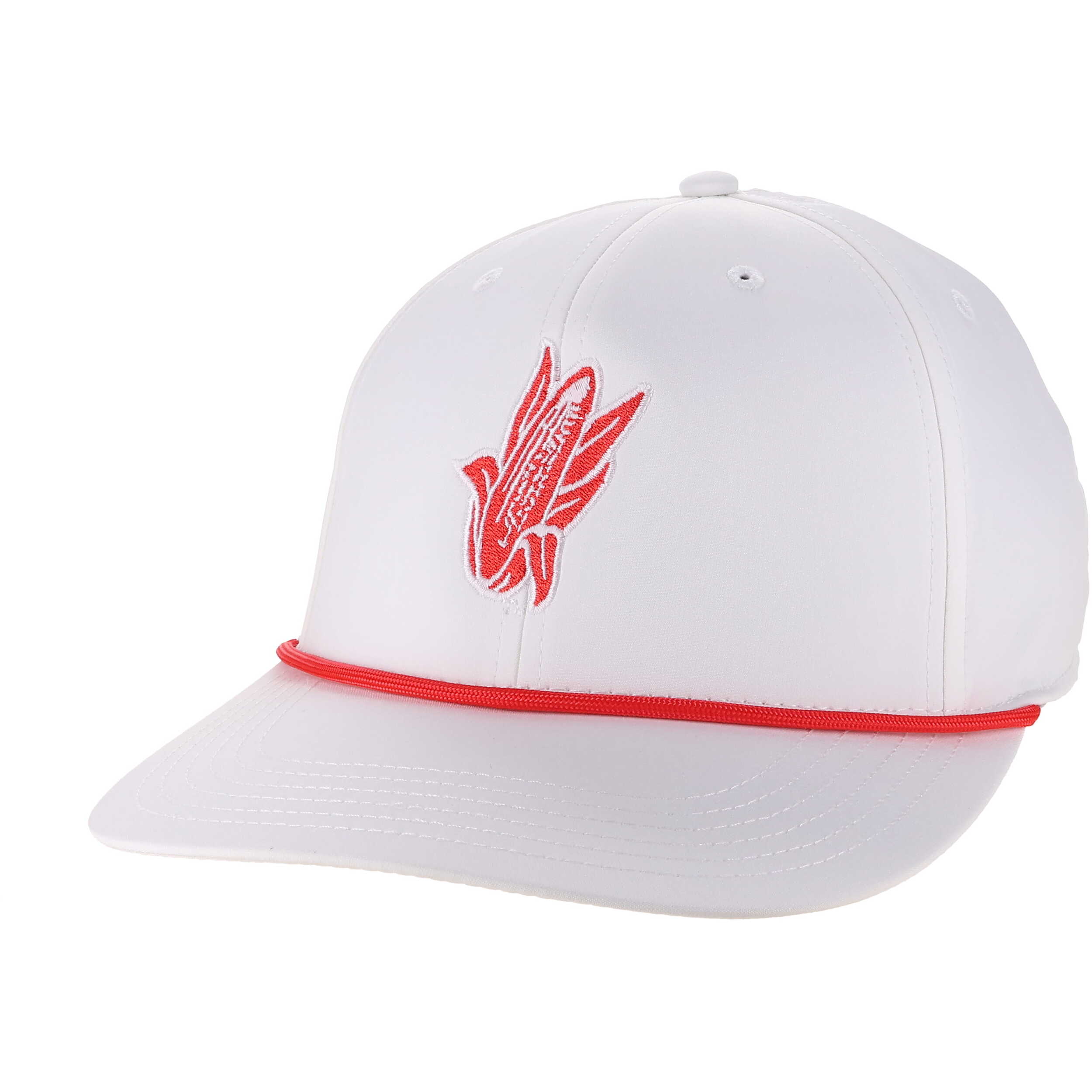 White Corn Rope Hat, Snapback, Curved Bill, Caddy - Nebraska Cornhuskers