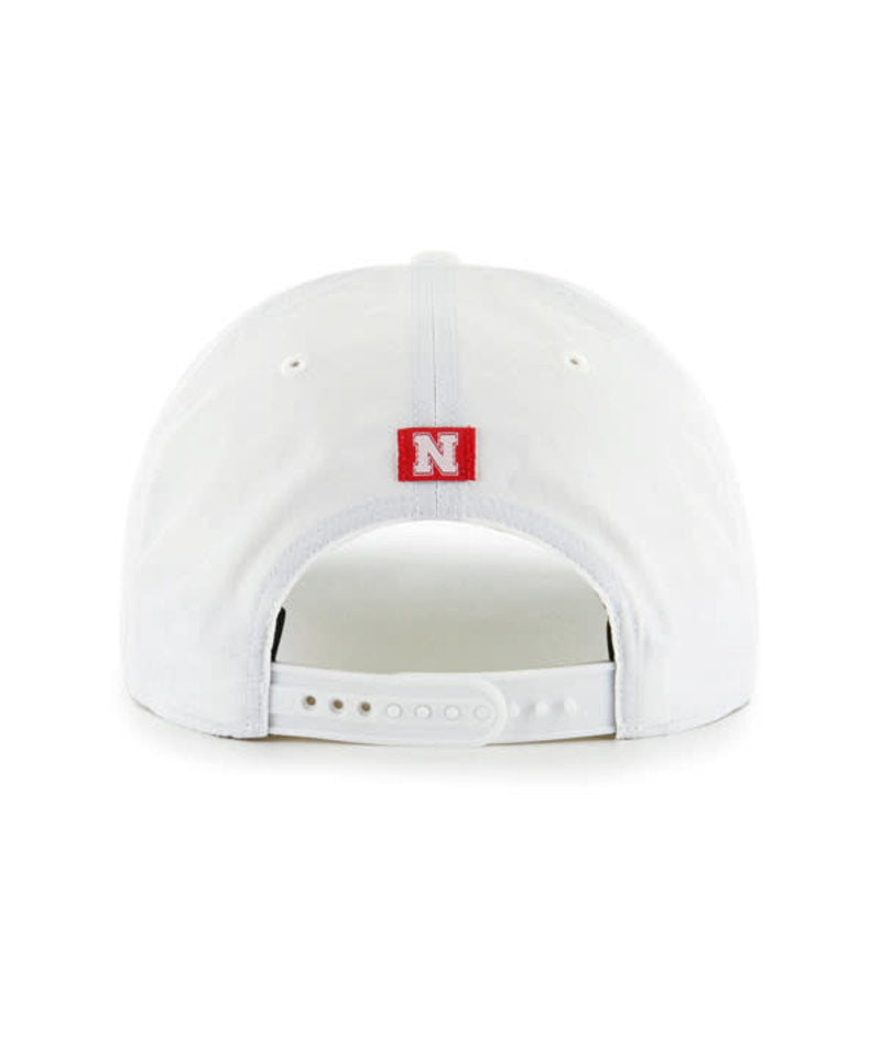 White Downburst '47 Hitch Hat, Curved Bill, Snapback - Nebraska Cornhuskers