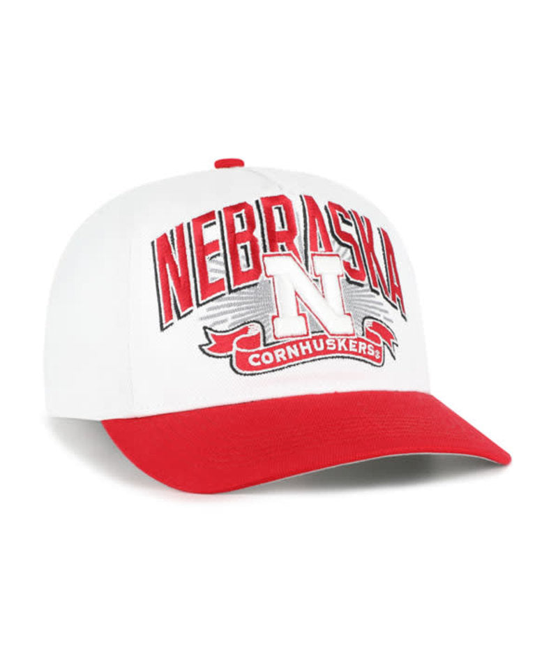 White Prime Play '47 Hitch Hat, Curved Bill, Snapback - Nebraska Cornhuskers