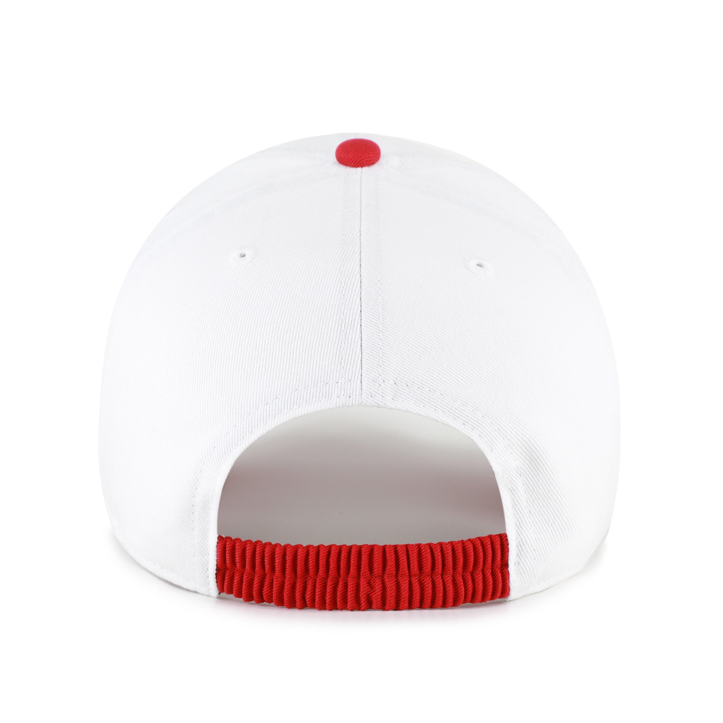 White Trendy Badge '47 Clean Up Hat, Curved Bill, Elastic - Nebraska Cornhuskers
