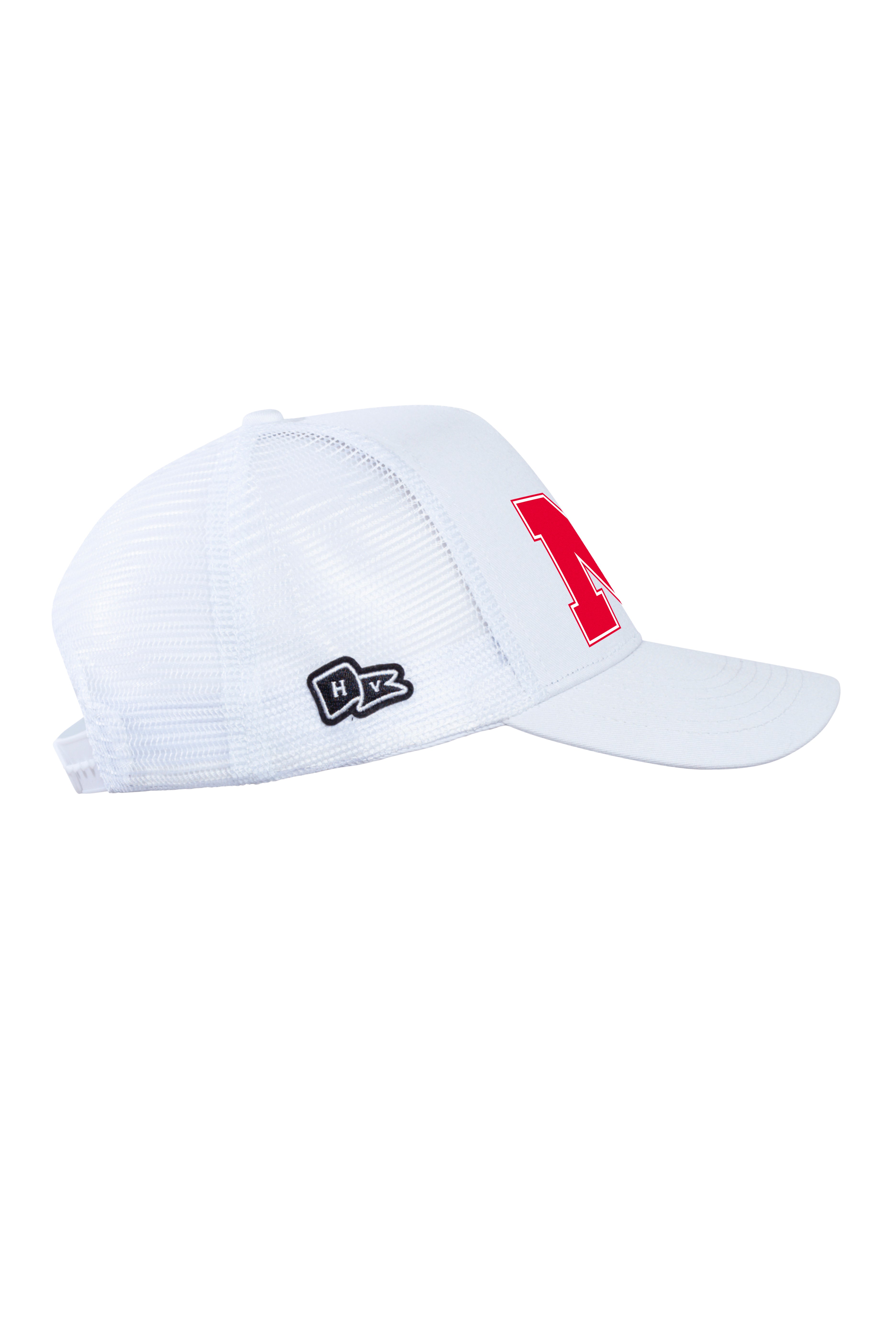 White Trucker Hat by Hype & Vice - Nebraska Cornhuskers