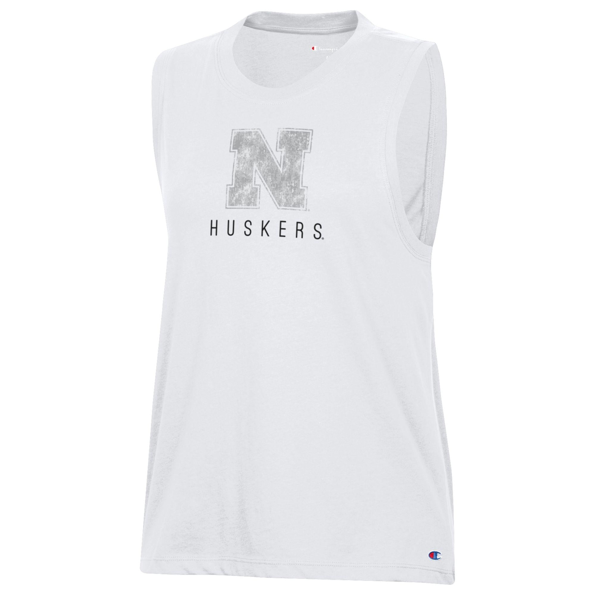 Women's Core Muscle Tank in White - Nebraska Cornhuskers