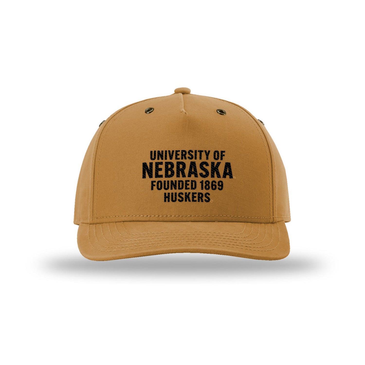 Work Study Collection 336 Wheat Workshop Hat, Snapback, Curved Bill - Nebraska Cornhuskers