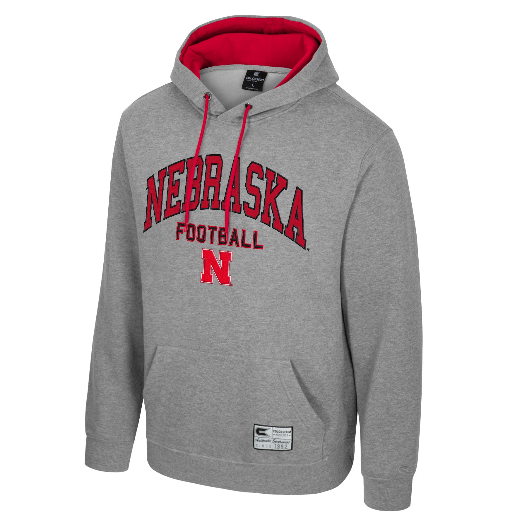 Yes Chef Grey Football Hoodie in Light Heather Gray - Nebraska Cornhuskers