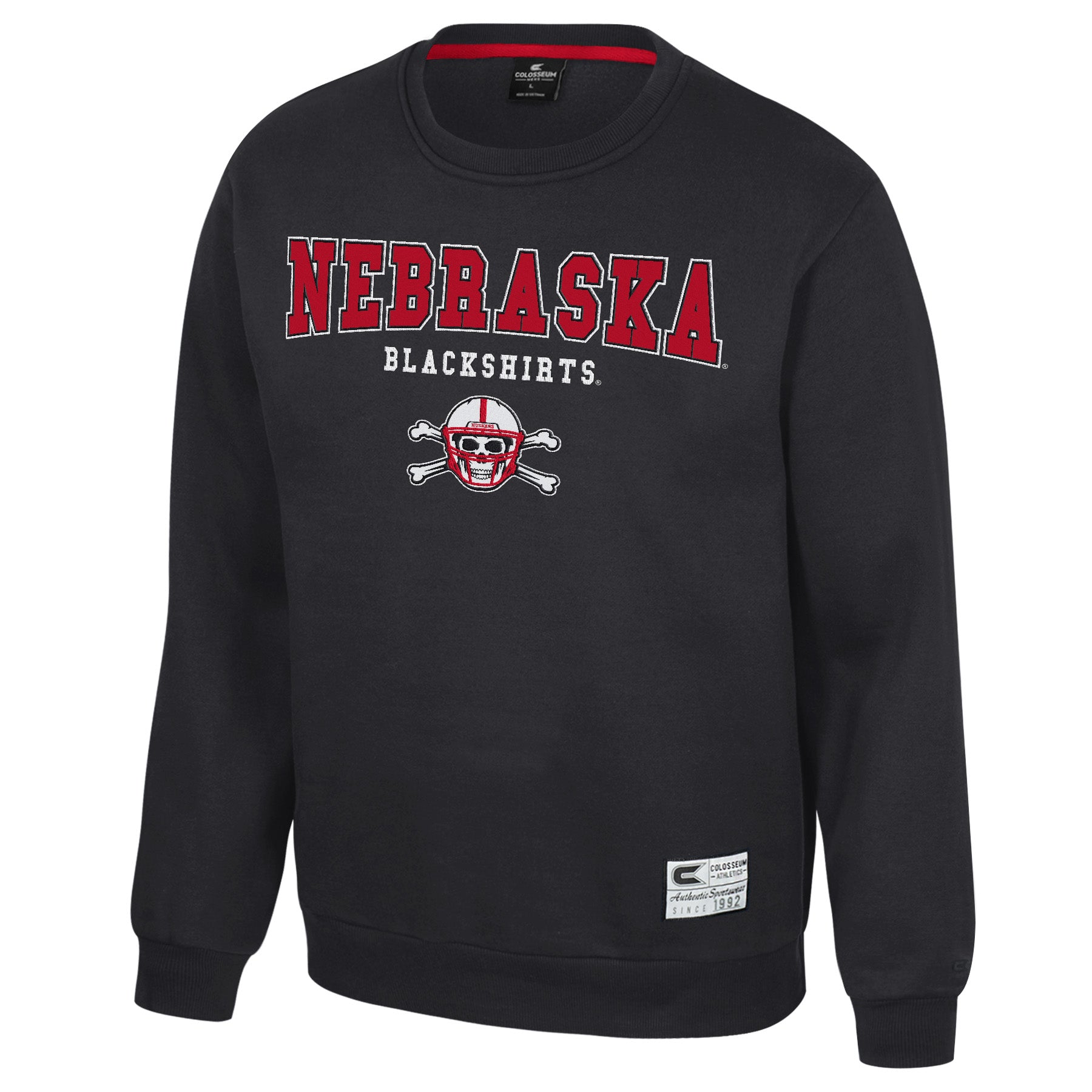 Yes Chef Team Blackshirts Crew in Black - Nebraska Cornhuskers