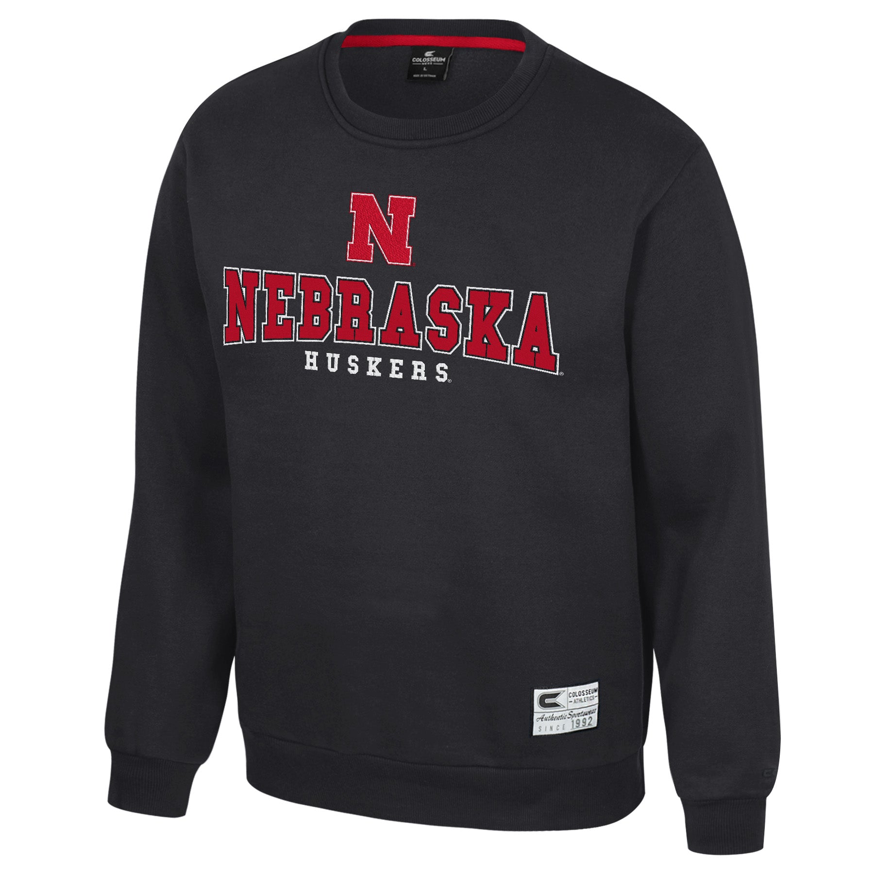 Yes Chef Team Huskers Crew in Black - Nebraska Cornhuskers