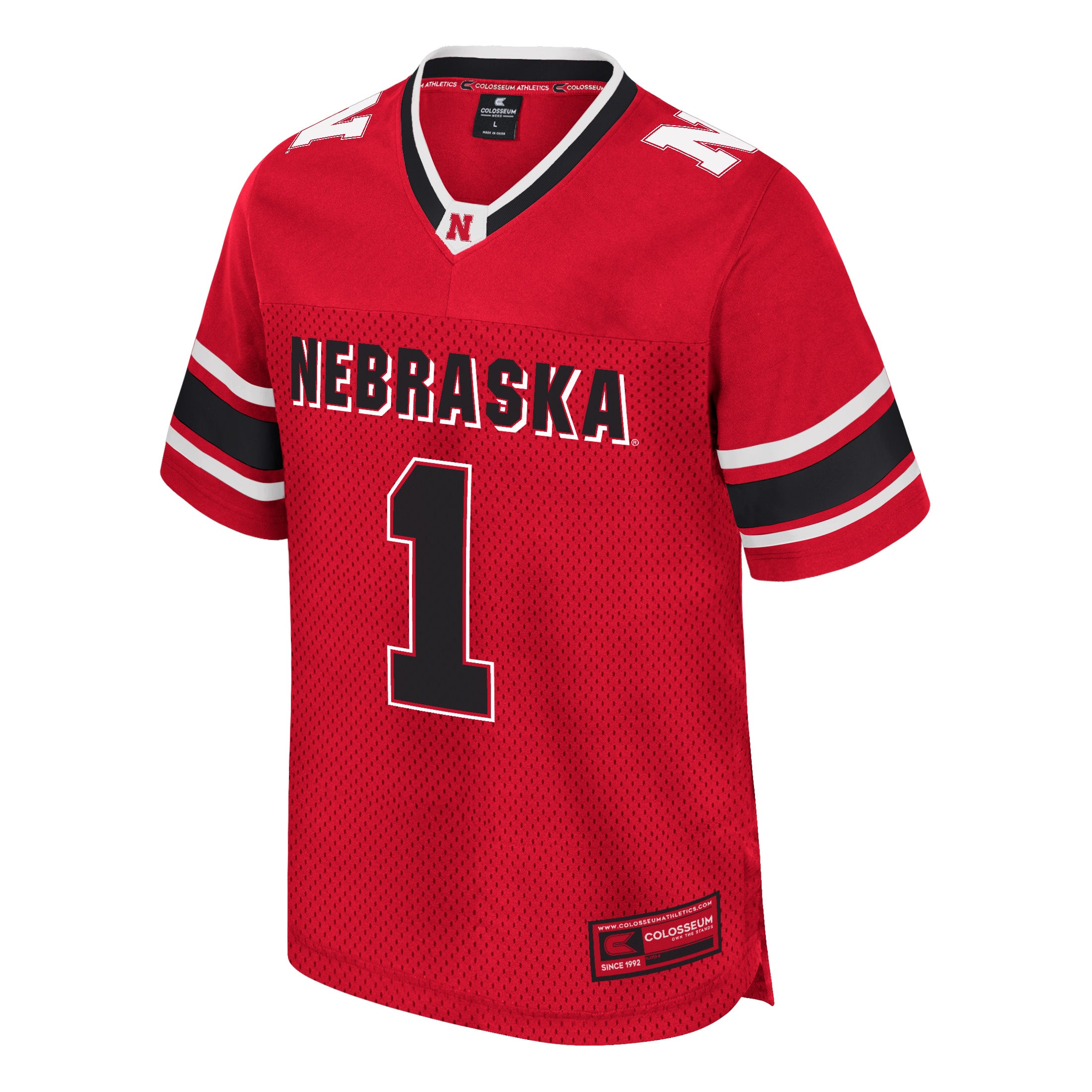 Youth All Day Football Jersey in Red - Nebraska Cornhuskers