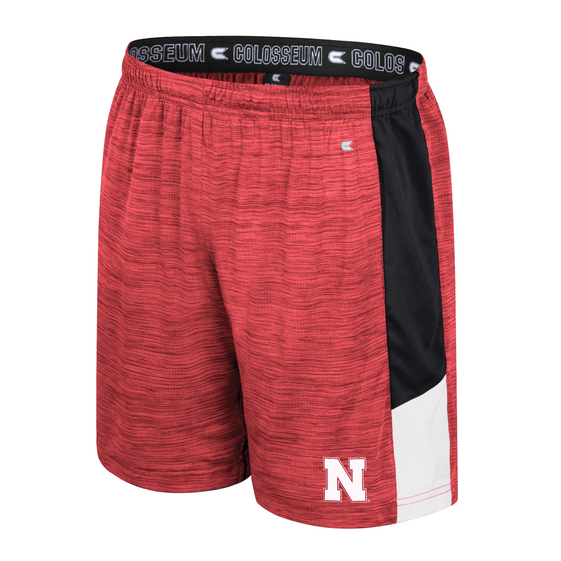 Youth Consistency Shorts in Red and Black - Nebraska Cornhuskers
