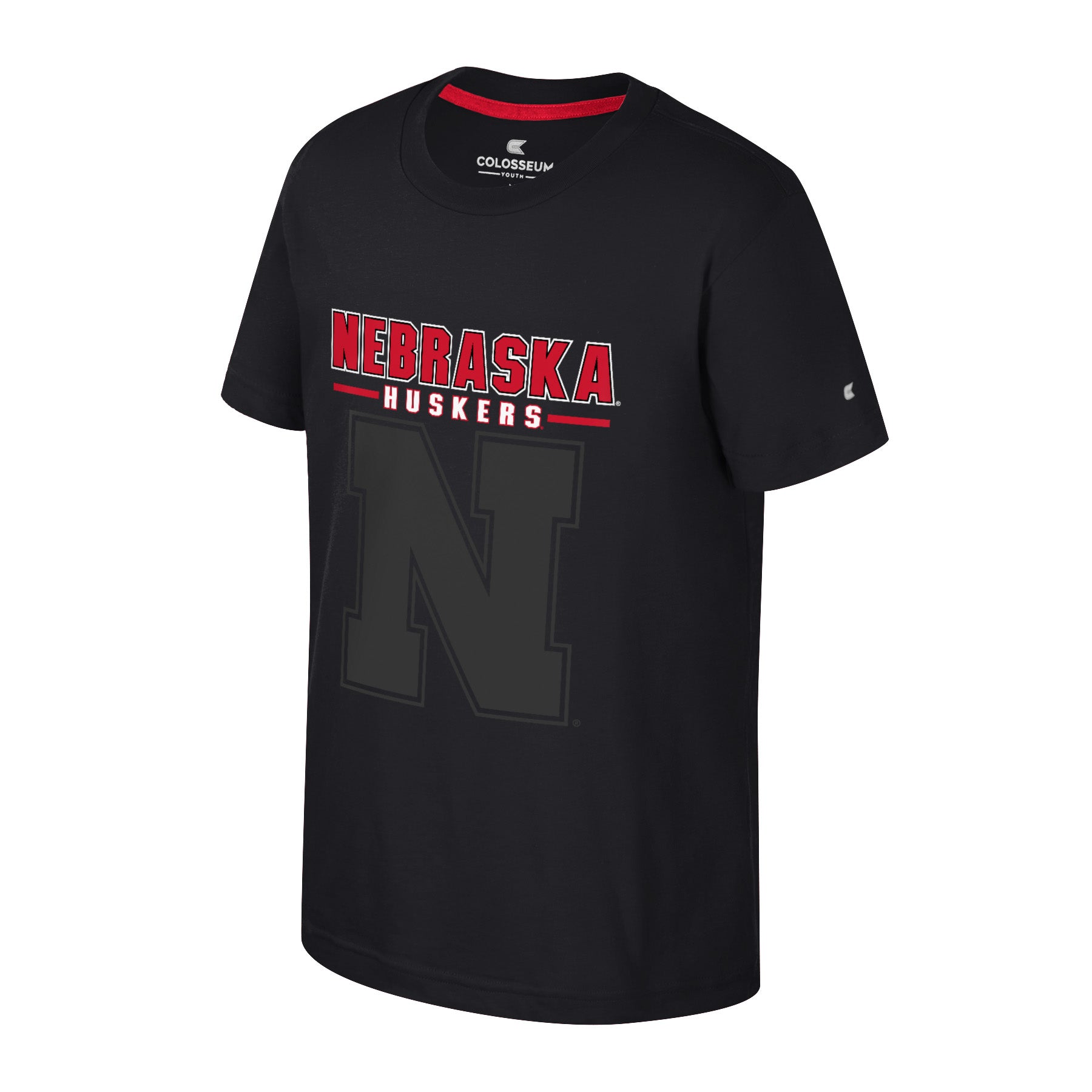 Youth Winton Short Sleeve Tee in Black - Nebraska Cornhuskers