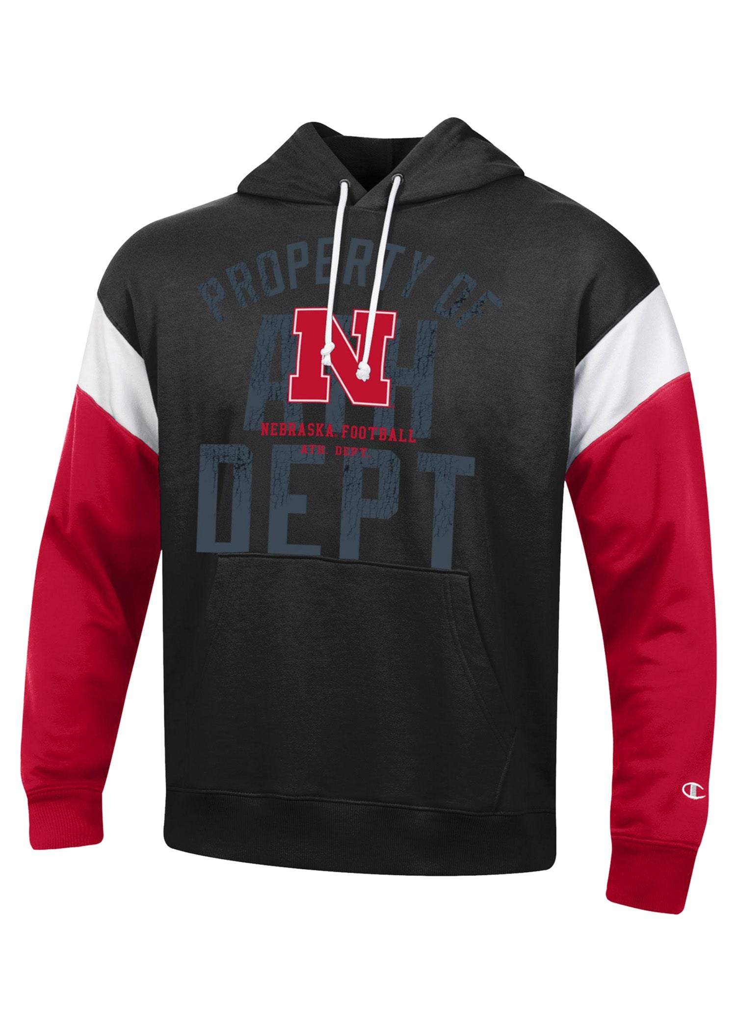 Property Of Football “ATH. DEPT” Colorblock Hoodie Black