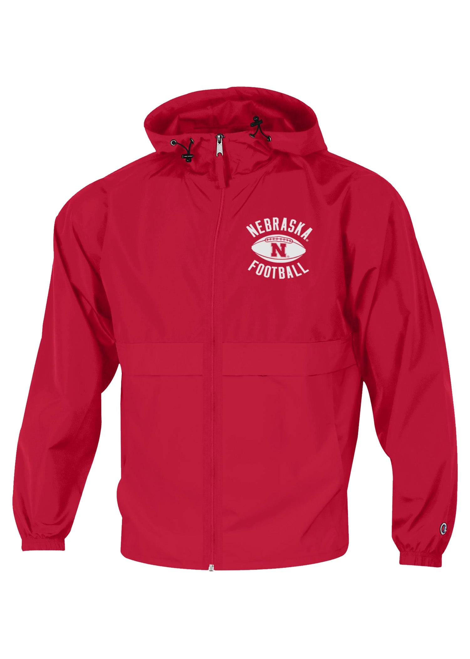 Nebraska Huskers Red Football Windbreaker Jacket Full Zip