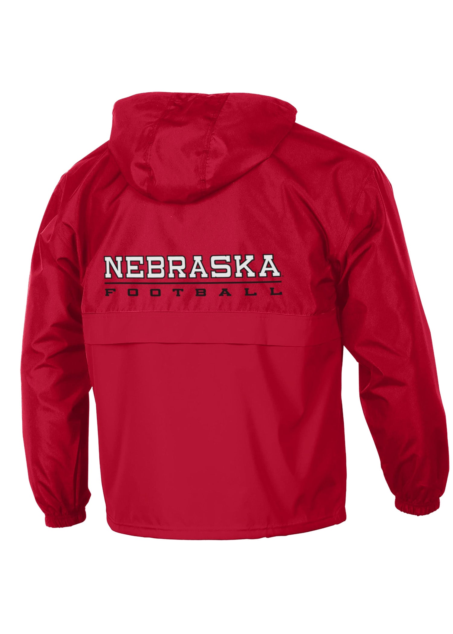 Nebraska Huskers Red Football Windbreaker Jacket Full Zip